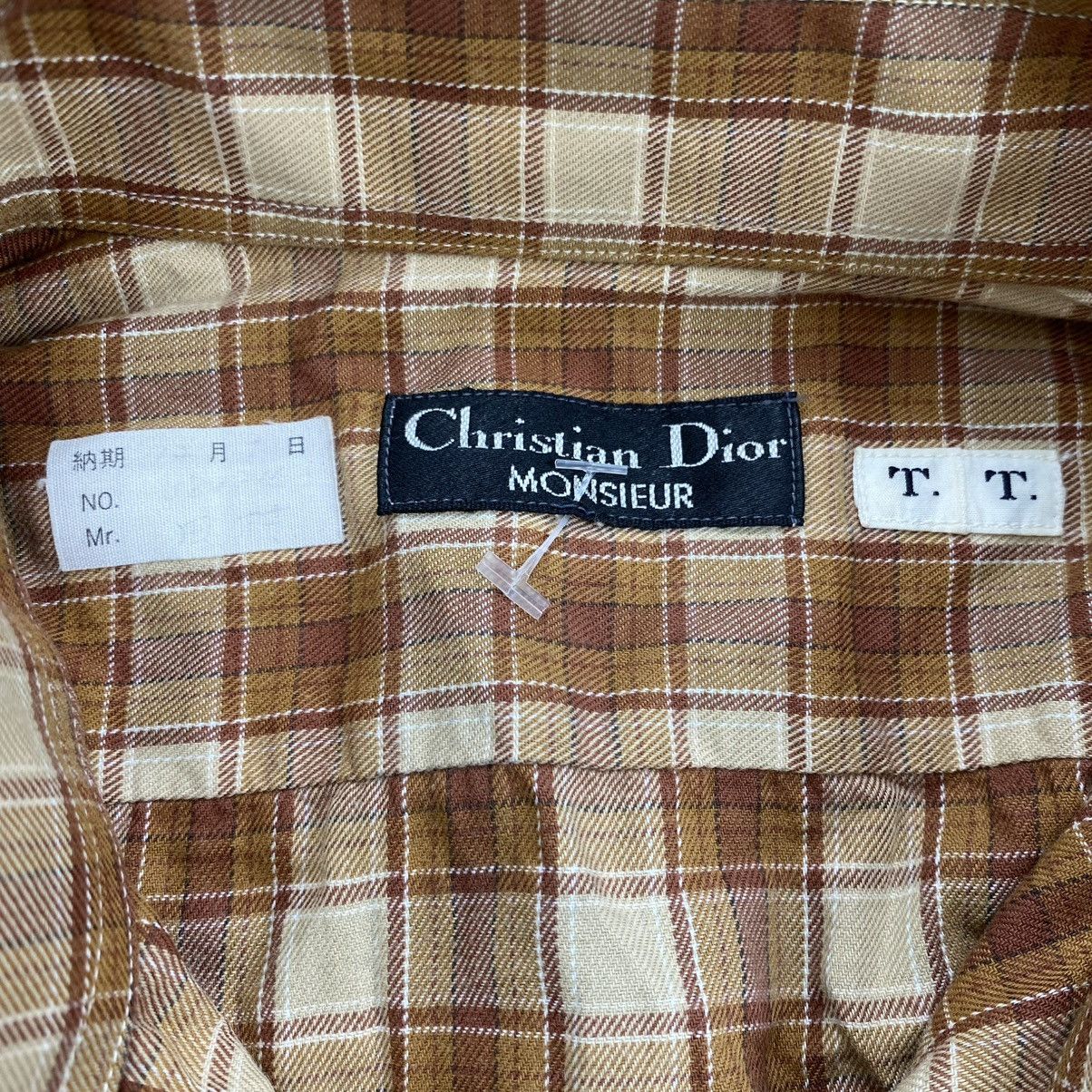 Dior 1990s Vintage Christian Dior Monsieur Plaid Flannel Shirt Size M / US 6-8 / IT 42-44 - 4 Thumbnail