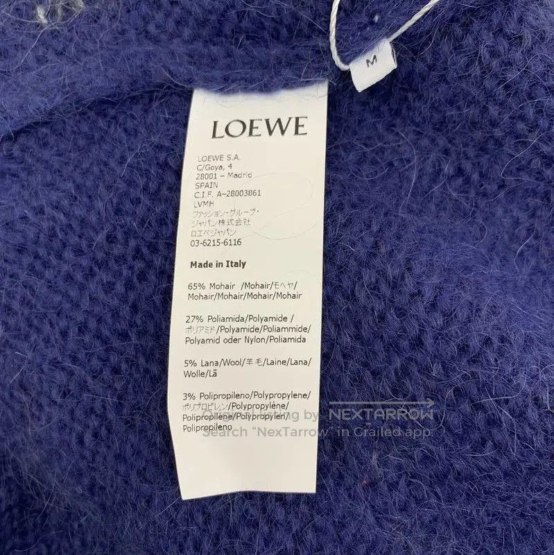 Loewe Loewe Navy Blue Mohair Women's Cardigan . Size M / US 6-8 / IT 42-44 - 8 Thumbnail