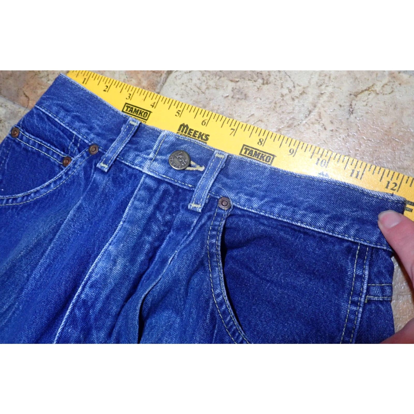 Lee Vintage 1970s Lee Riders 5 Pocket High Rise Jeans Size 7 Blue Size 28" / US 6 / IT 42 - 5 Thumbnail