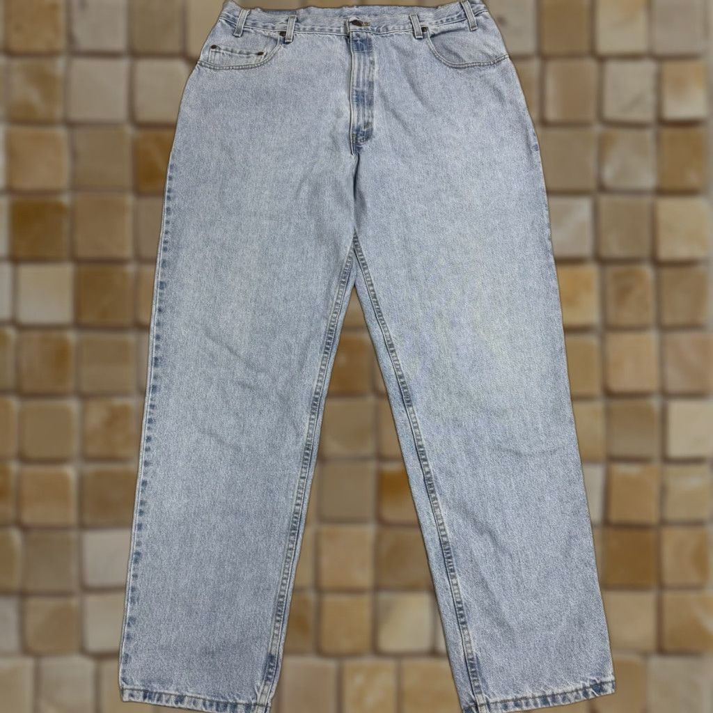 Levi's VTG Levi's 545 Jeans Mens 40x34 Light Wash Distressed 90s Grunge Straight Blue Size US 40 / EU 56 - 1 Thumbnail