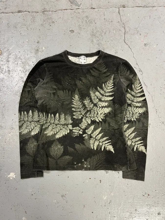 2000s Cavalli Forest Leaves Green Longsleeves