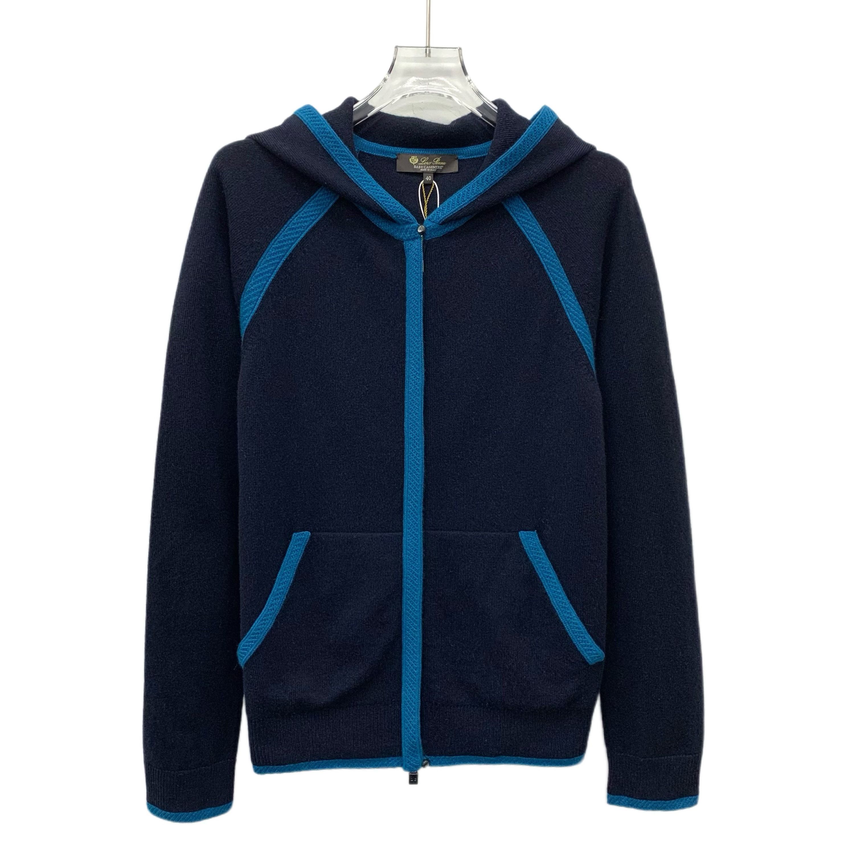 Loro Piana Loro Piana Bady Cashmere Hoodie Jacket Navy (40) Size S / US 4 / IT 40 - 1 Thumbnail
