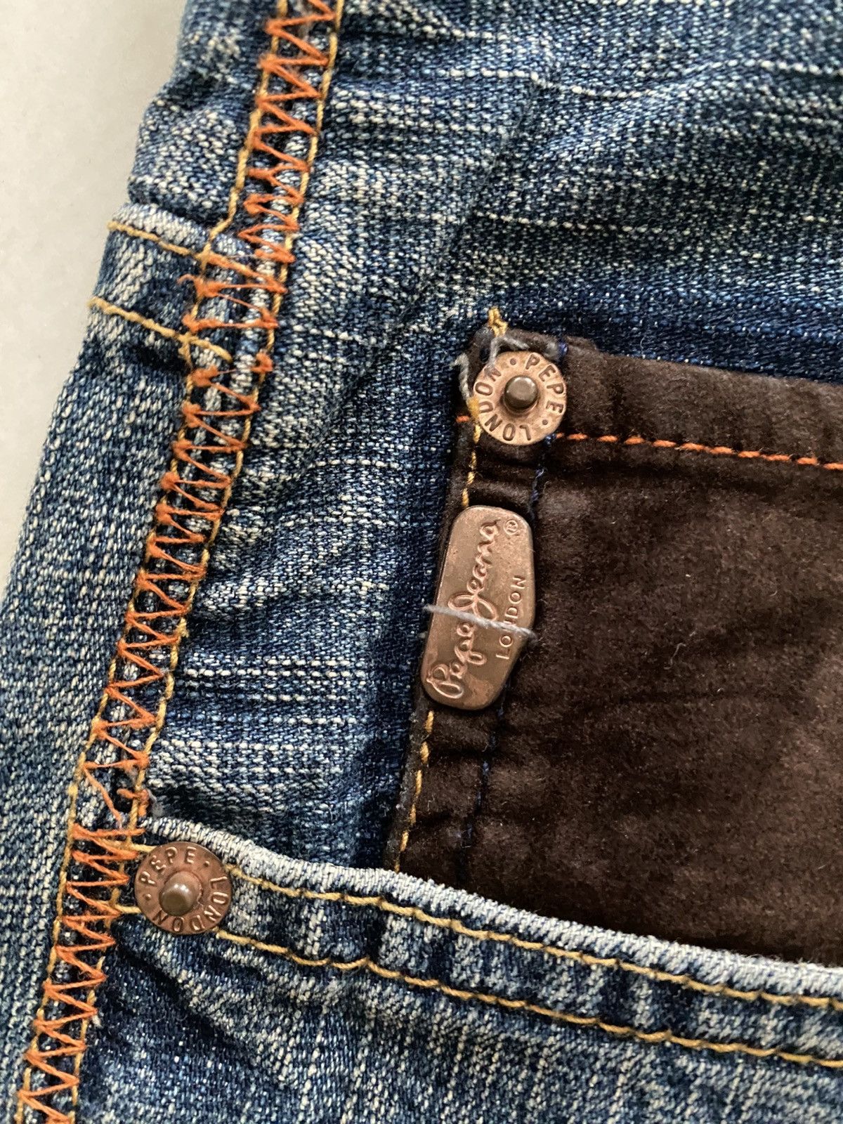 Japanese Brand PEPE JEANS patcwork style Baggy denim pants Kapital style Size US 30 / EU 46 - 13 Thumbnail