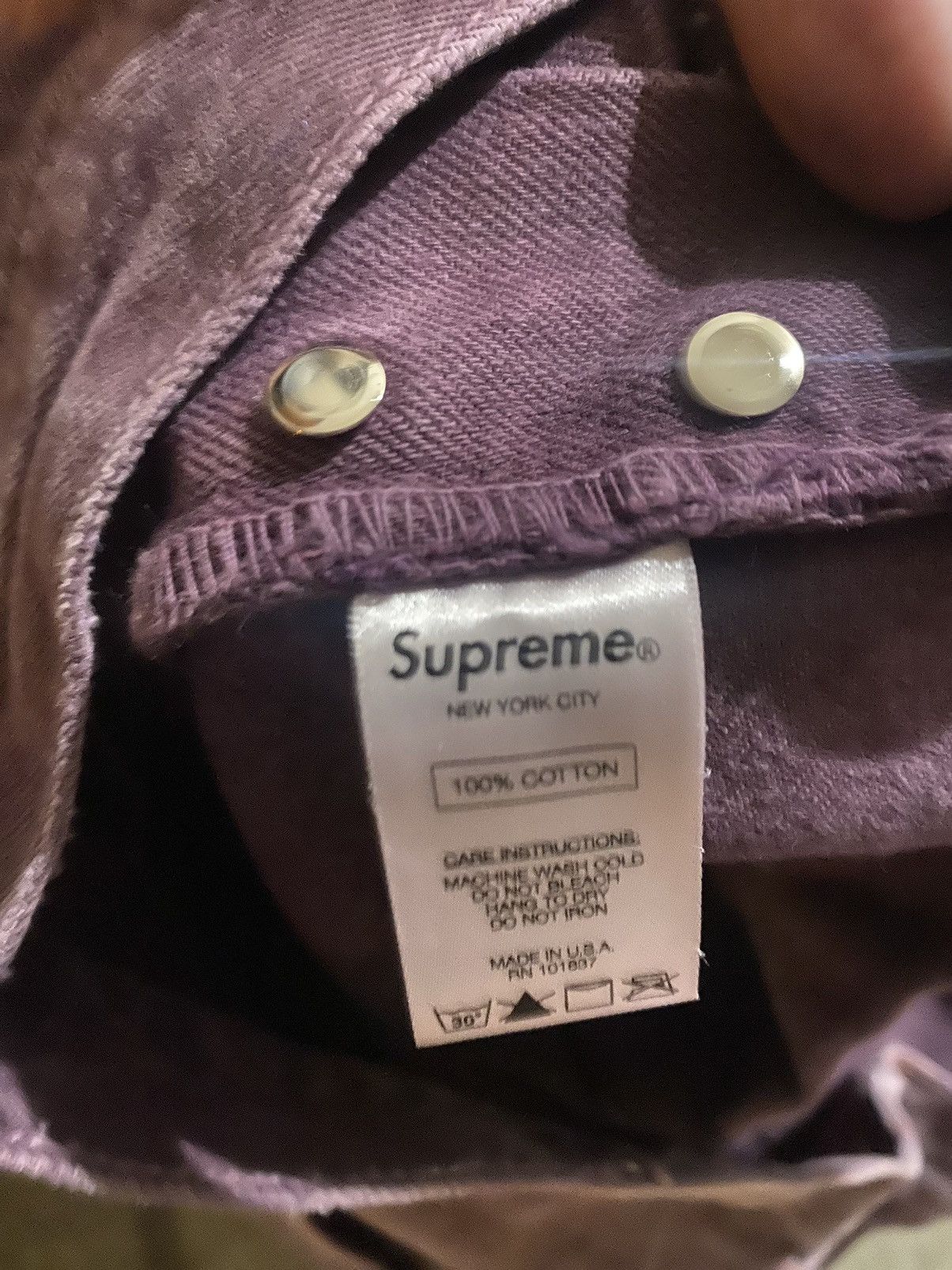 Supreme Supreme Purple Washed Regular Jeans Size US 34 / EU 50 - 4 Thumbnail