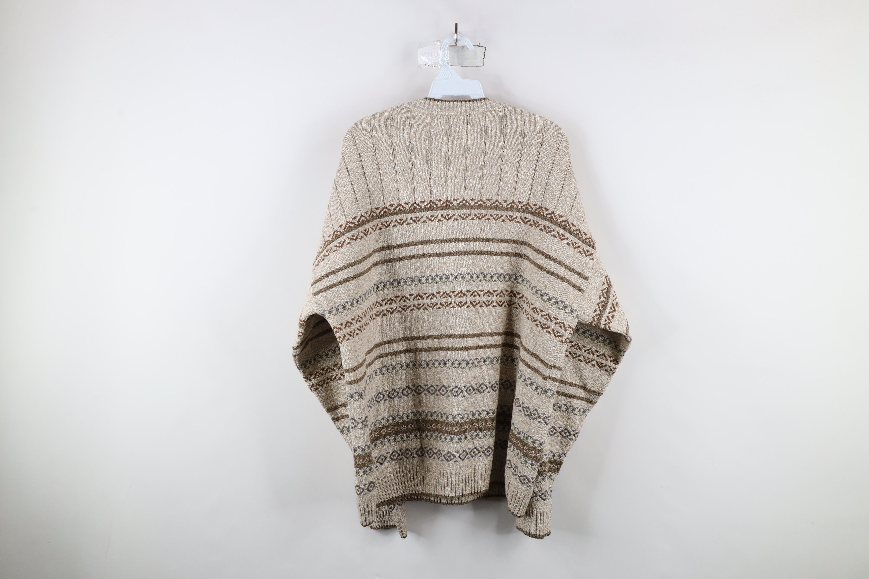 Vintage Vintage 90s Streetwear Fair Isle Knit V-Neck Sweater USA Size US L / EU 52-54 / 3 - 5 Thumbnail
