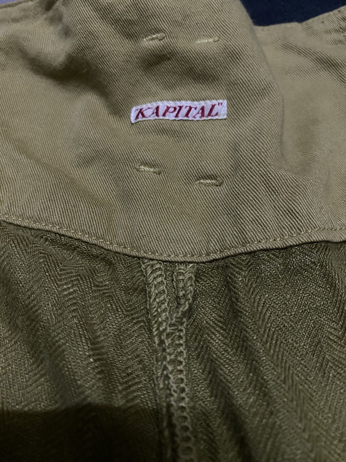 Kapital Kapital Side Button Back Patchwork Wide Legs Crop Pants Size 28" / US 6 / IT 42 - 6 Thumbnail