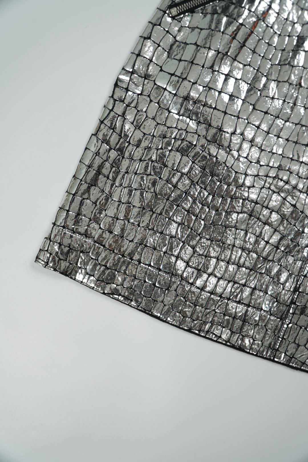 Loewe Loewe Silver Croc Skirt Size 28" / US 6 / IT 42 - 5 Thumbnail