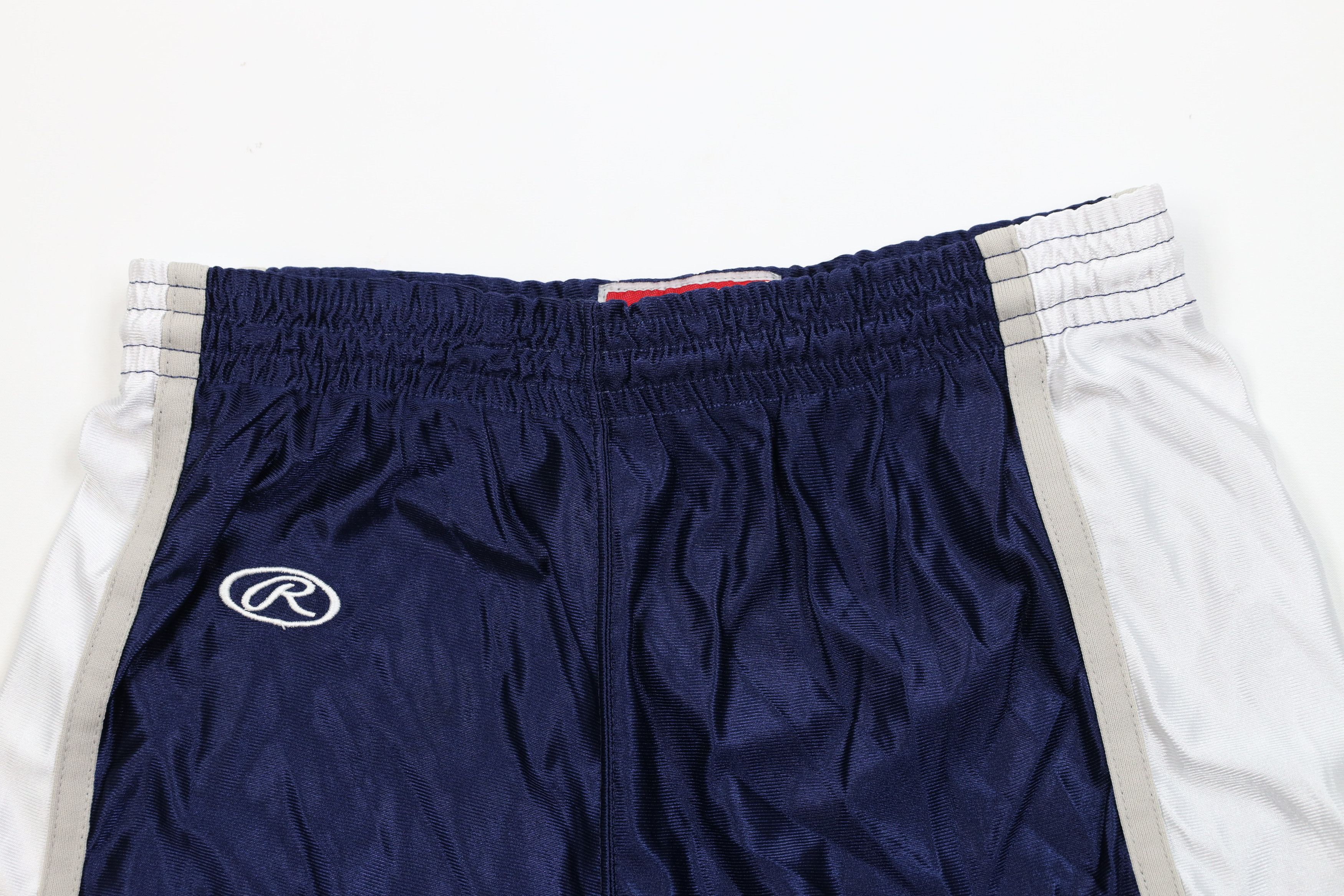Vintage Vintage 90s Rawlings Silky Nylon Baseball Shorts Navy Blue Size US 32 / EU 48 - 2 Thumbnail