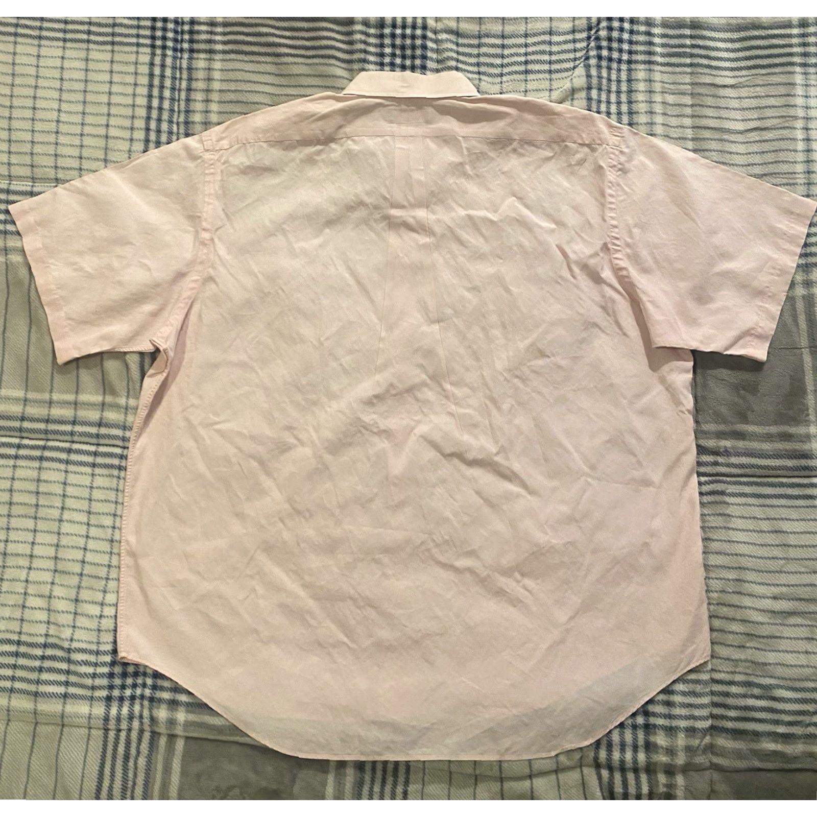 Ralph Lauren Ralph Lauren Button-Up Shirt 2XL Short Sleeve Cotton Pink/Light Pink Solid Classic Preppy Designer Men Mens Casual Business Travel Party/Cocktail Size US 39 - 3 Thumbnail