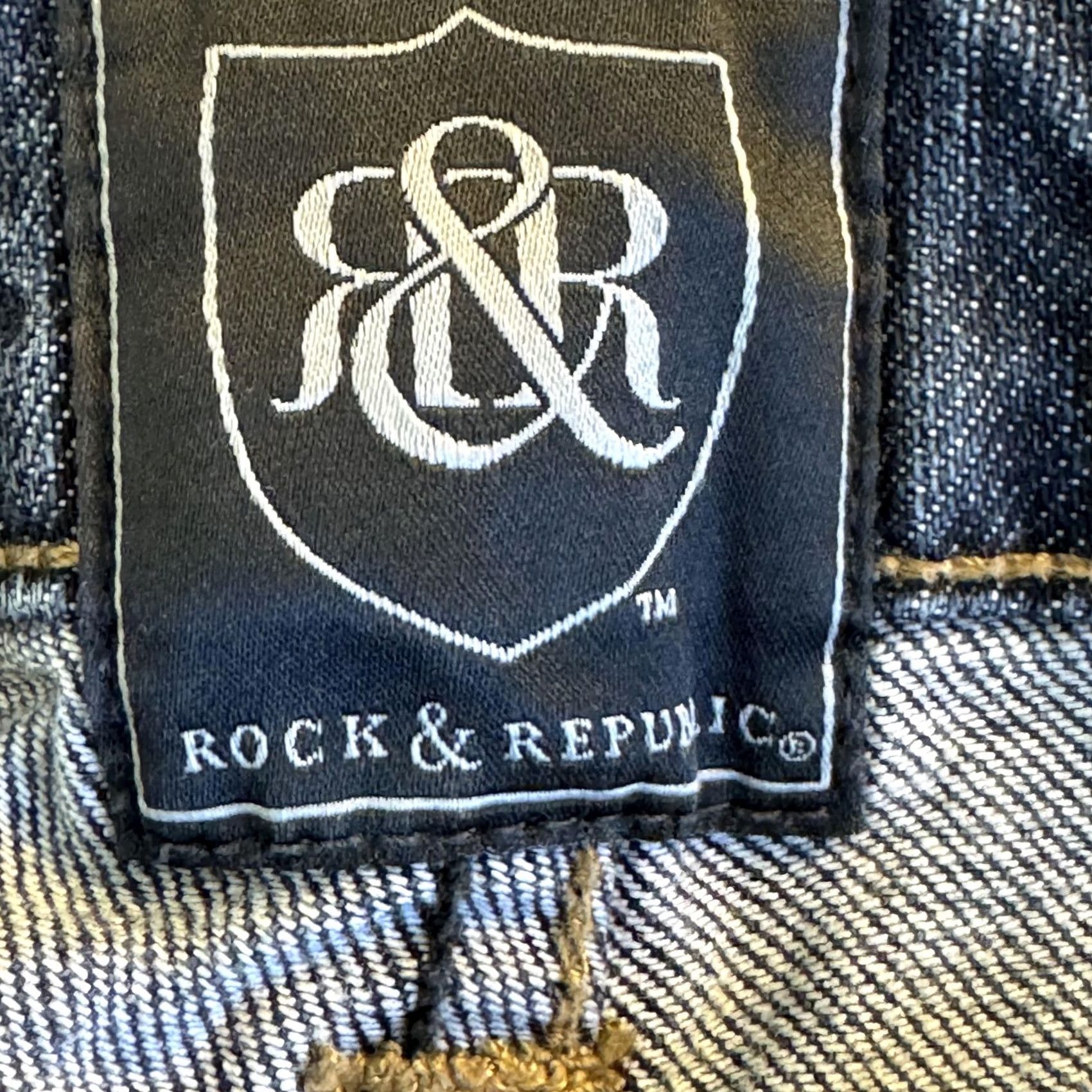 Vintage Rock & Republic Stinger Jeans Mens 34x32 Blue Embroidered Stretch Denim Size US 34 / EU 50 - 6 Thumbnail