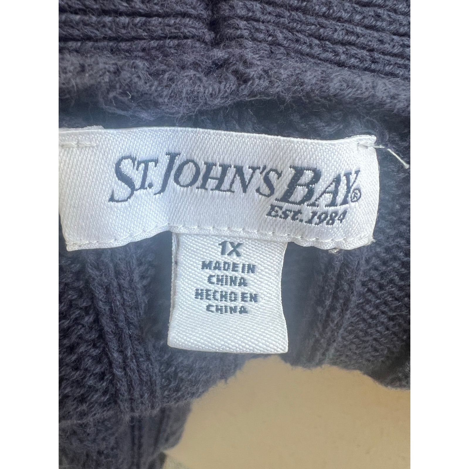 St. Johns Bay St John’s Bay Cable Knit Long Sleeve Cardigan Sweater 1X Size XL / US 12-14 / IT 48-50 - 6 Thumbnail