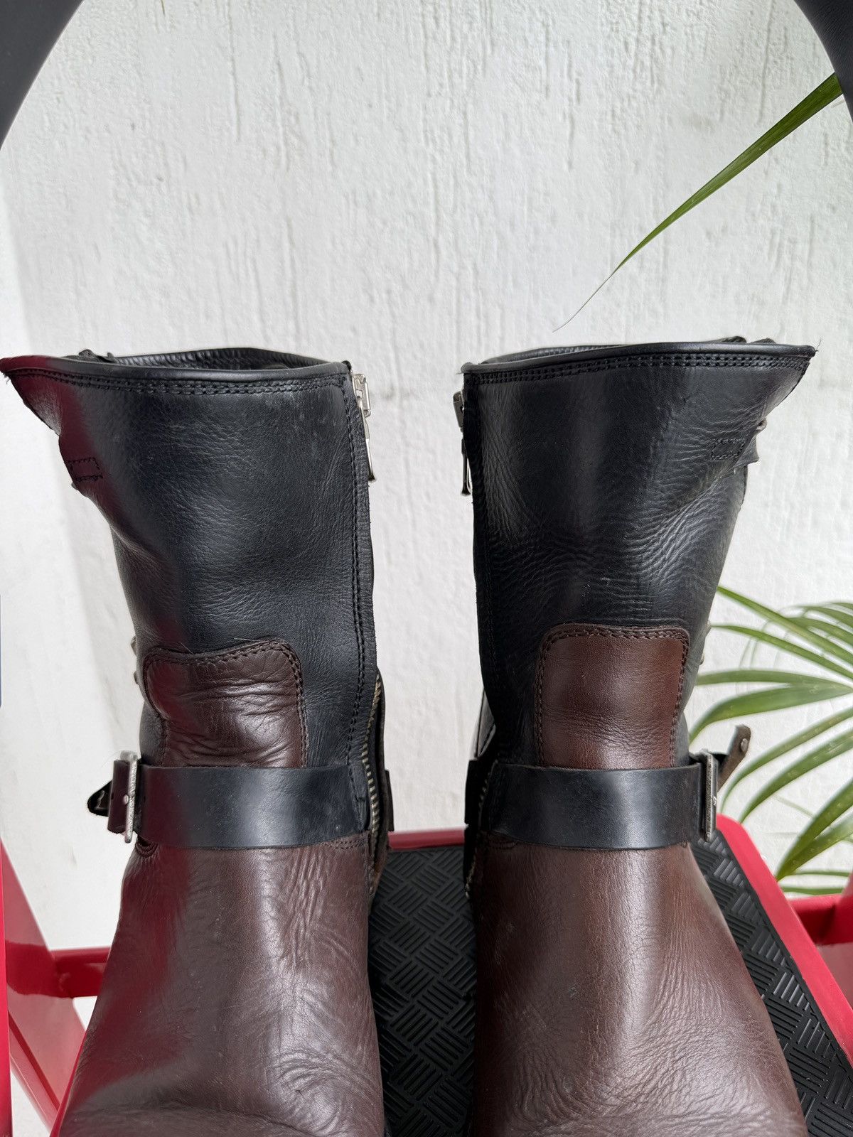 Hollywood Trading Company studded engineer Boots Size US 11.5 / EU 44-45 - 8 Thumbnail