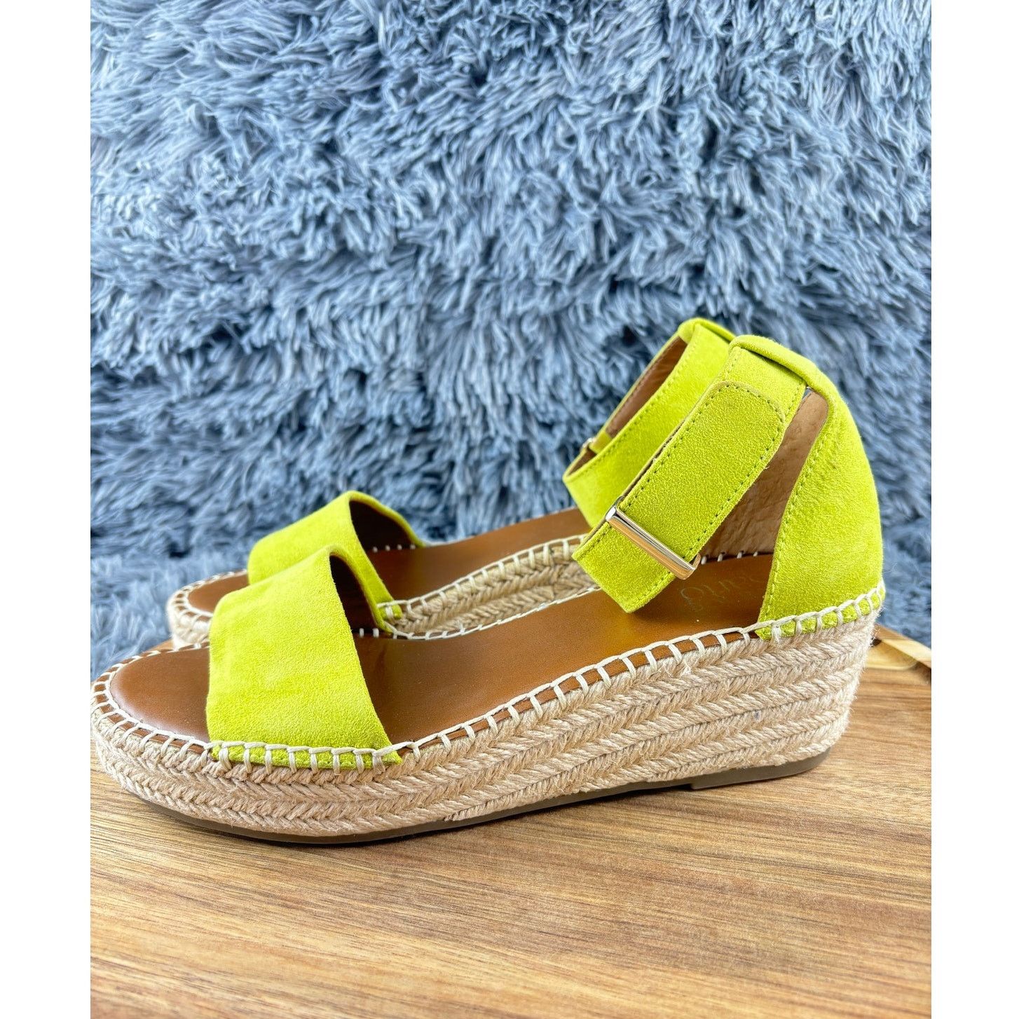 Franco Sarto Franco Sarto Pela Espadrille Platform Suede Lime Size US 7.5 / IT 37.5 - 3 Thumbnail