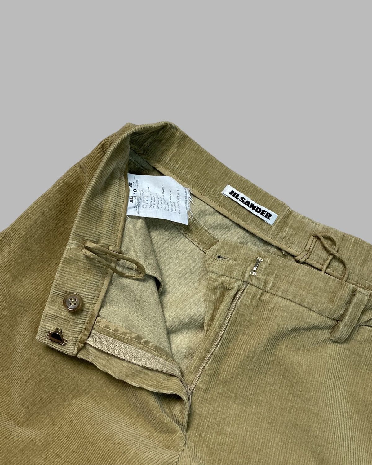 Jil Sander Jil Sander Beige Velour Velvet Corduroy Pants Trousers Size 27" / US 4 / IT 40 - 6 Thumbnail