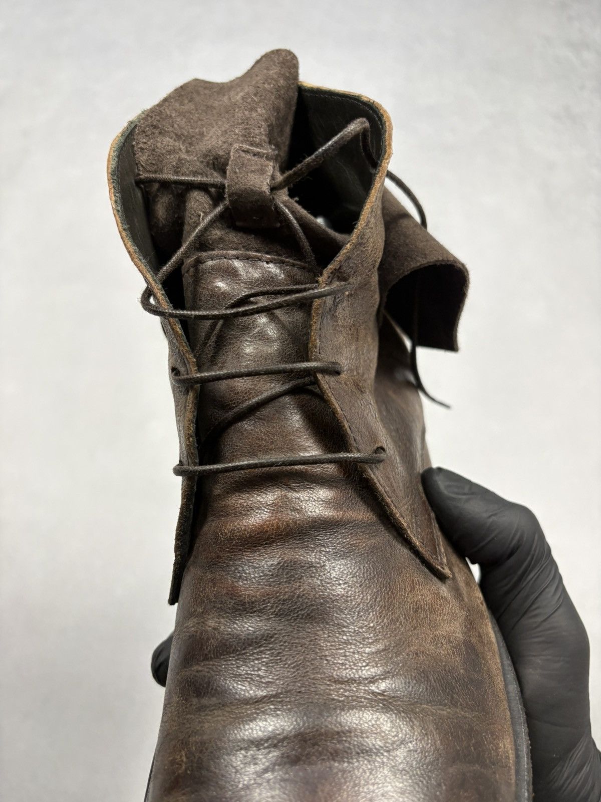 MoMA MOMA Brown Distressed Leather Ankle Boots Italy Japanese 41 Size US 8 / EU 41 - 20 Thumbnail