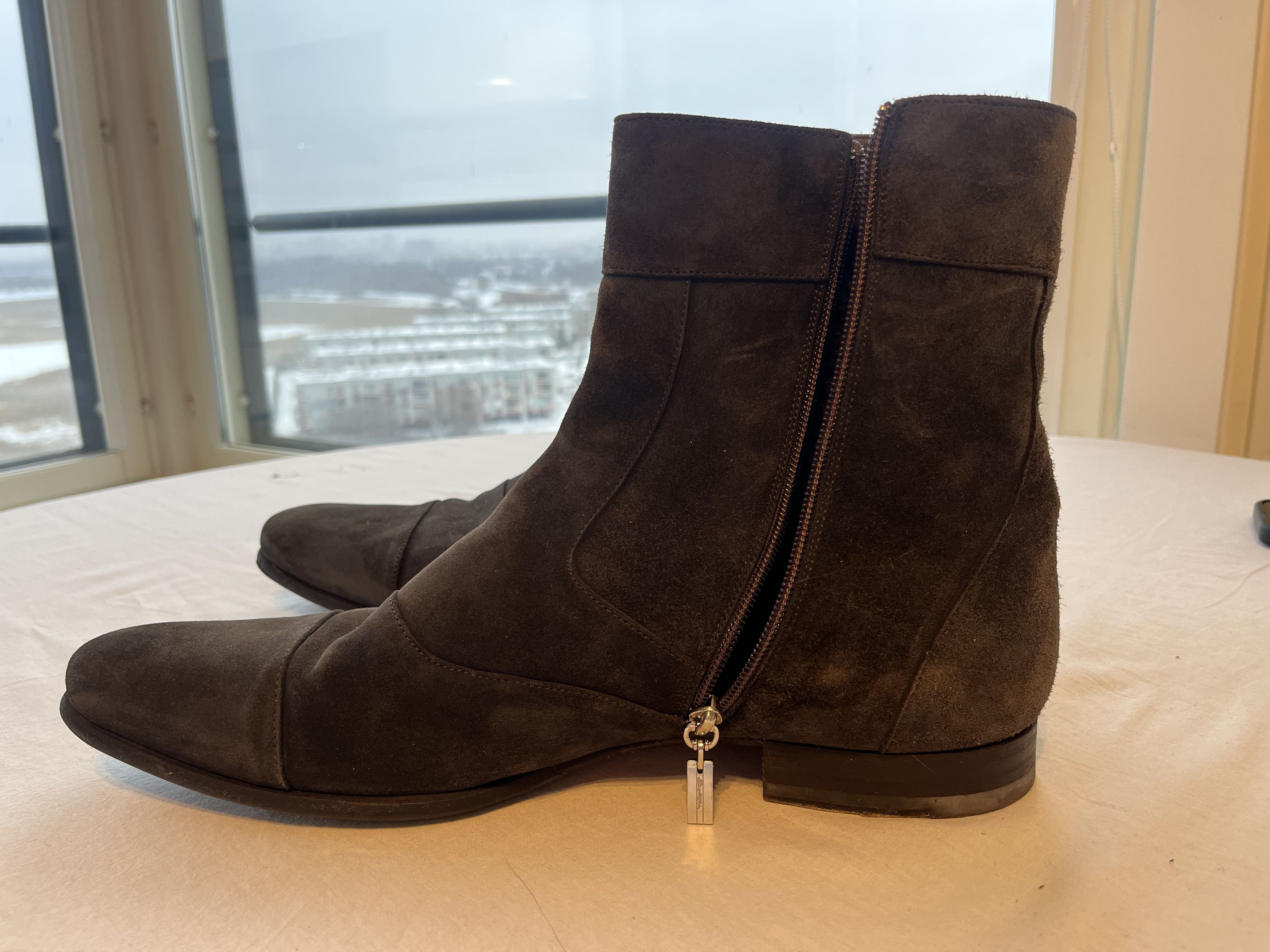 Santoni Santoni fur suede boots Size US 12 / EU 45 - 10 Thumbnail