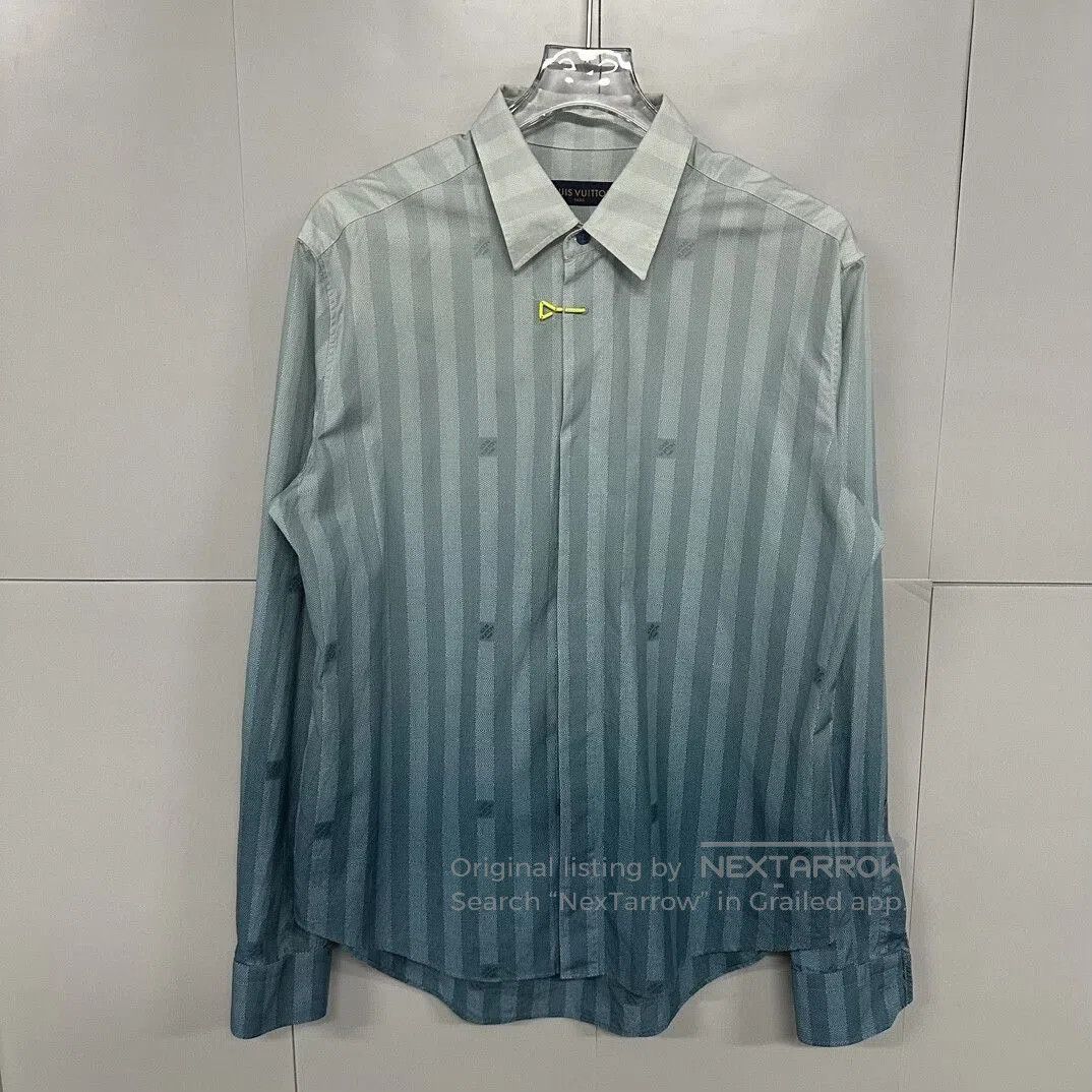 louis vuitton striped button-up shirt.