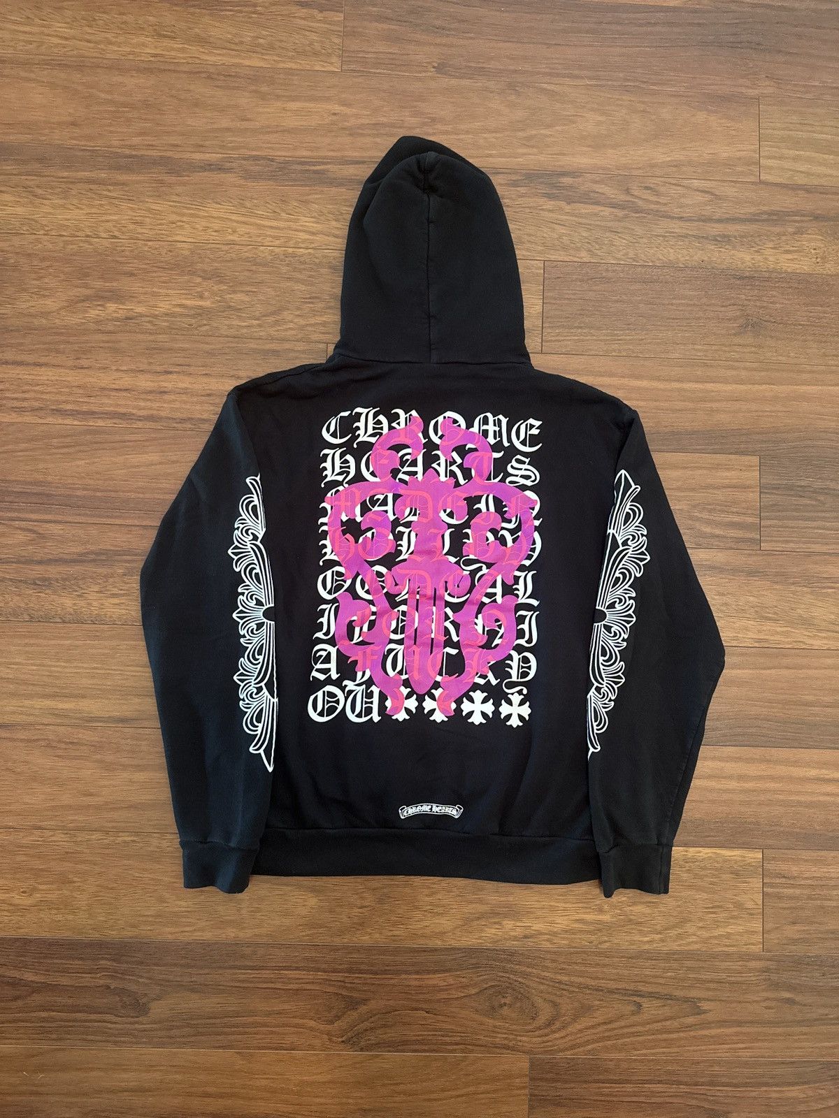 Chrome Hearts Chrome Hearts Purple Dagger Floral Hoodie Pullover