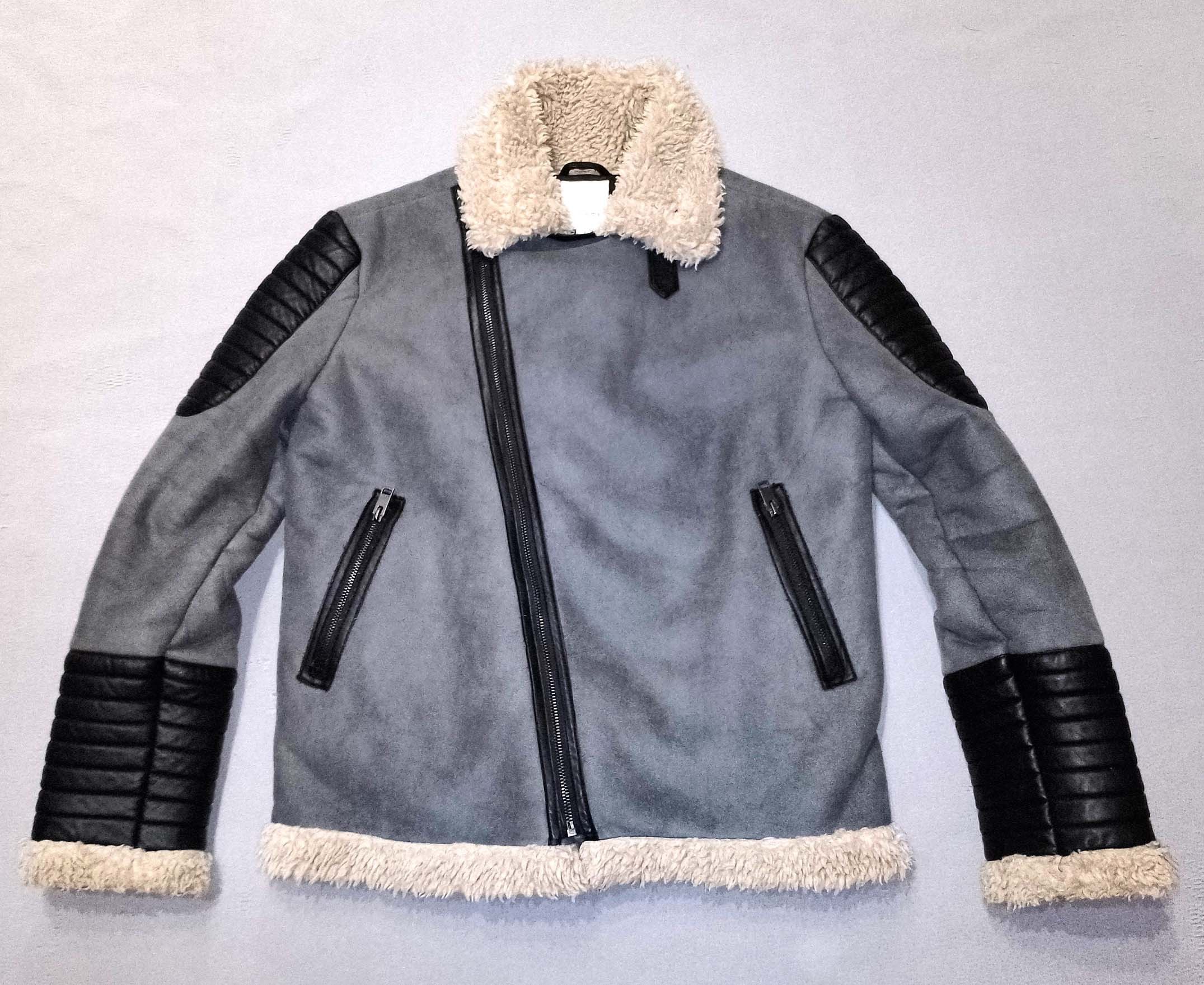 Diesel Diesel Faux Fur Jacket - Gray - Bold Indian Logo Size L / US 10 / IT 46 - 2 Thumbnail
