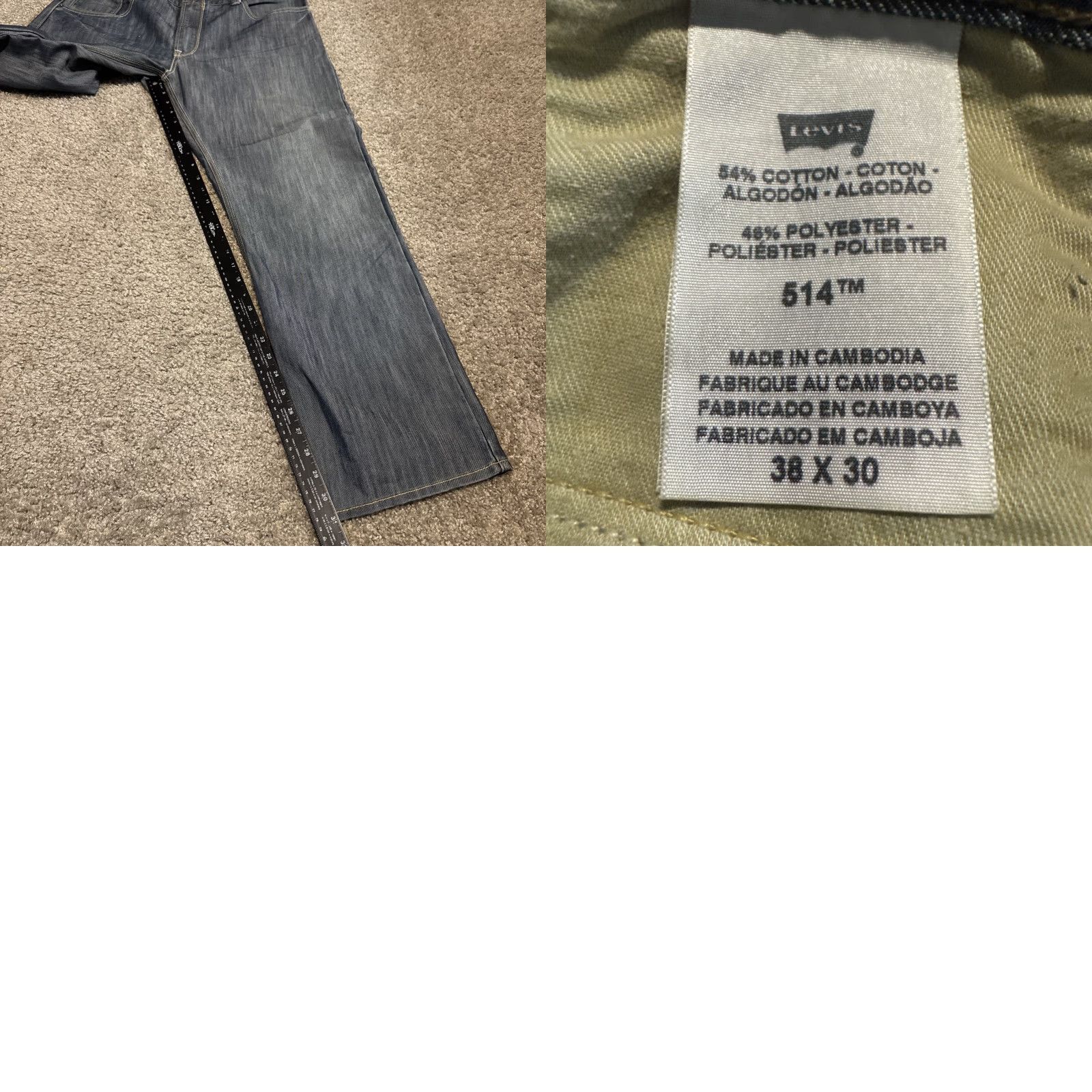 Levi's Levi’s 514 Light Wash Denim Jeans 38x30 Straight Leg Men Blue Pockets Regular Size 38 30 Inseam Size US 38 / EU 54 - 8 Thumbnail