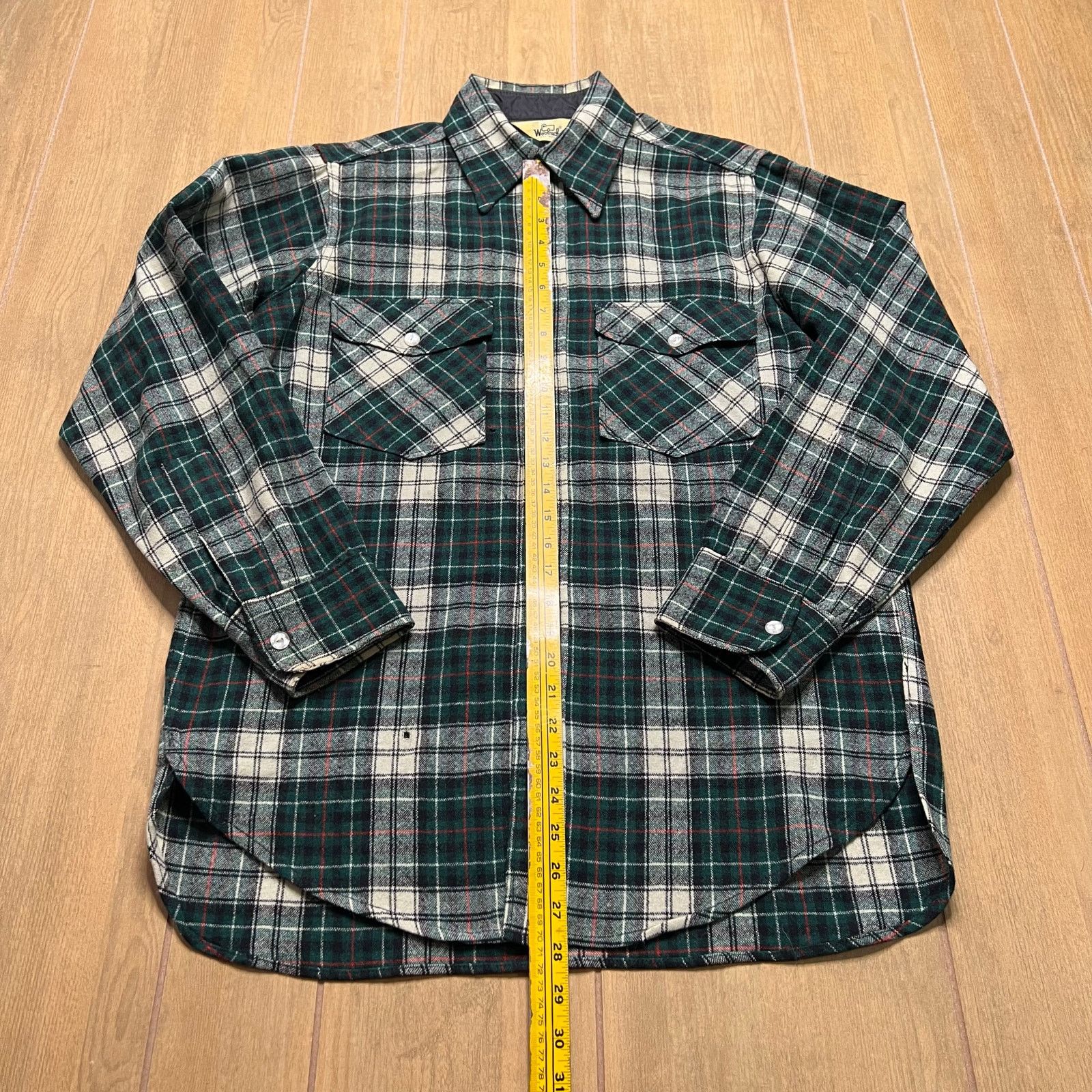 Woolrich Woolen Mills Woolrich Plaid Wool Shirt Flannel Mens Medium Green Lined Size US M / EU 48-50 / 2 - 6 Thumbnail