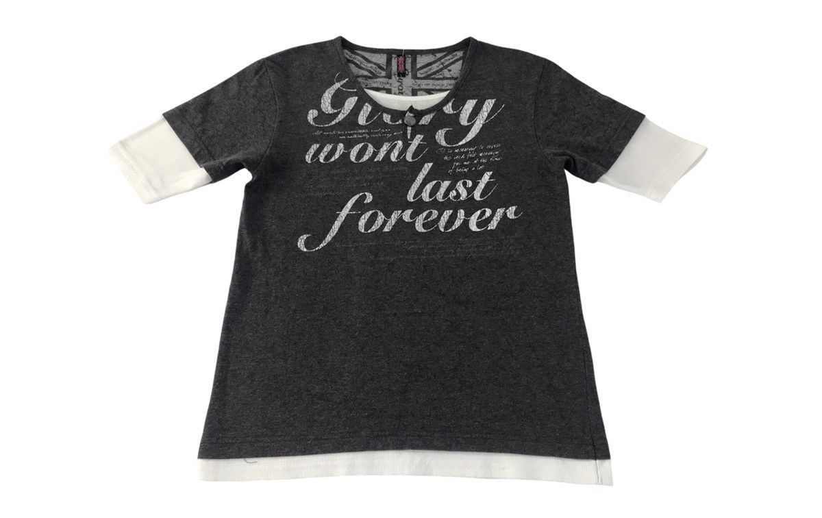 Japanese Brand Graphics Britain 🇬🇧 Double Neck Gorry Wont Last Forever Tee Size US S / EU 44-46 / 1 - 1 Thumbnail
