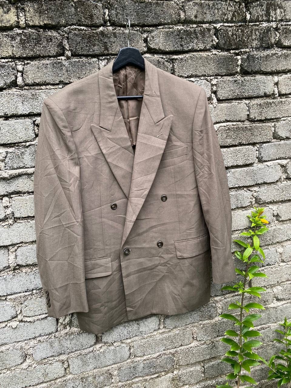 Japanese Brand Vintage Grace Zest Double Breasted Wool Blazer Size 48L - 3 Thumbnail