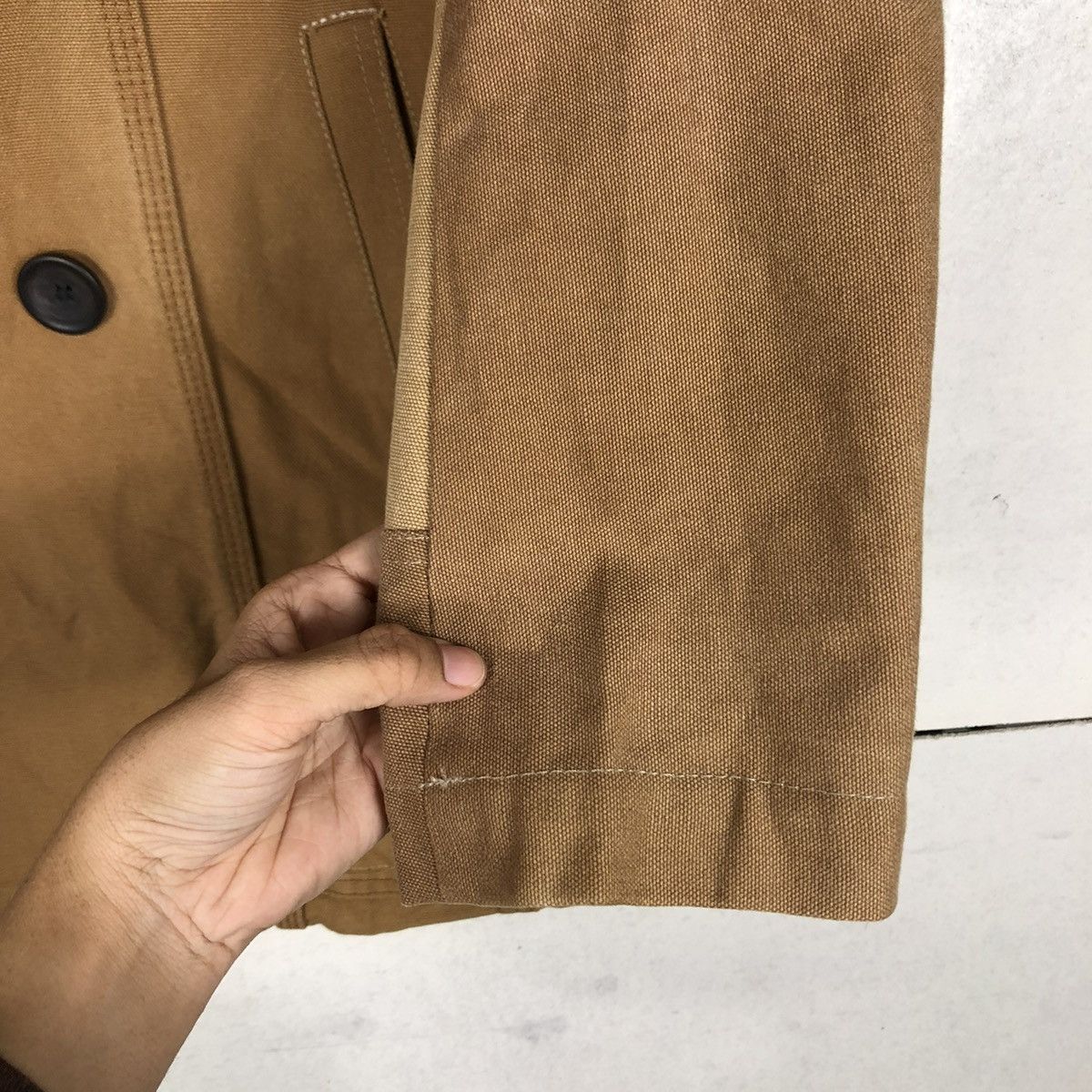Japanese Brand 🔥VINTAGE DETROIT DUCK CANVAS CHORE JACKET NRF HIDDEN COLLAR Size US S / EU 44-46 / 1 - 14 Thumbnail