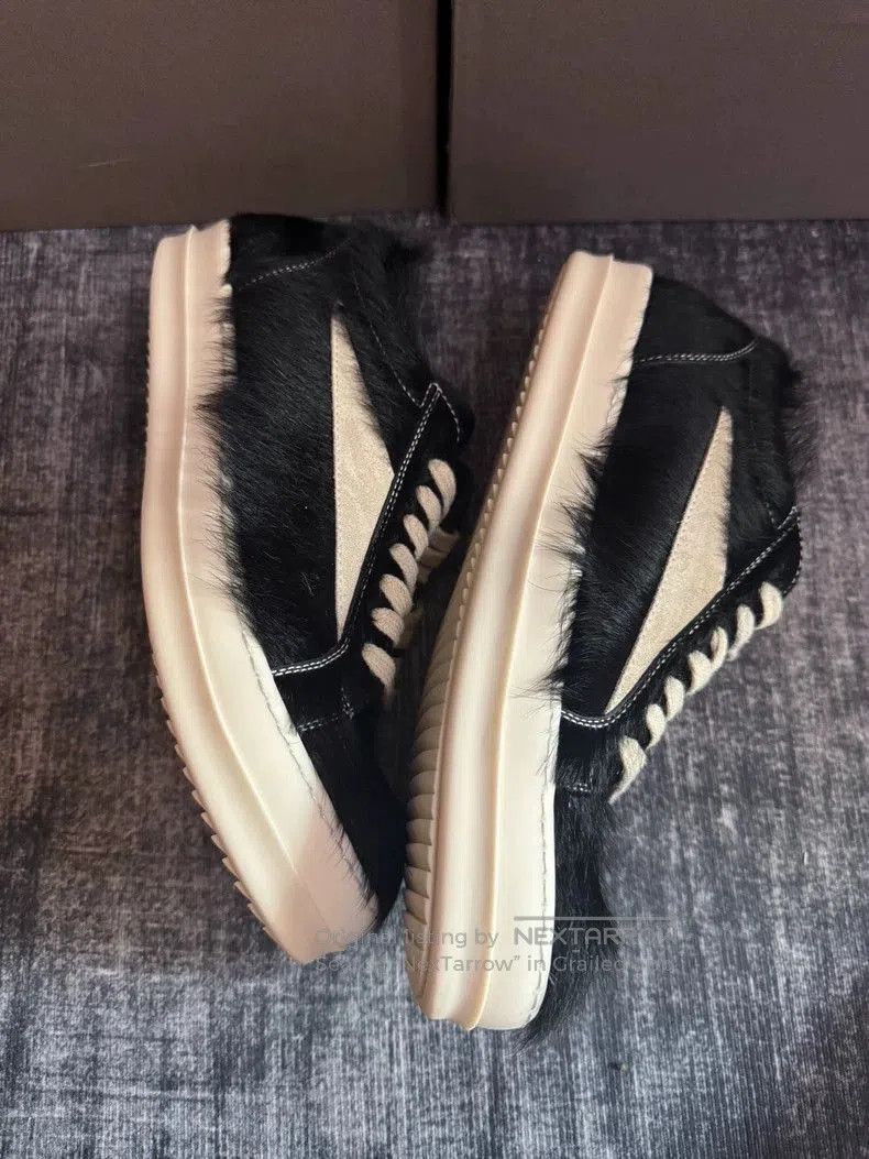 Rick Owens Rick Owens Black Furry Low. Size US 9.5 / EU 42-43 - 4 Thumbnail
