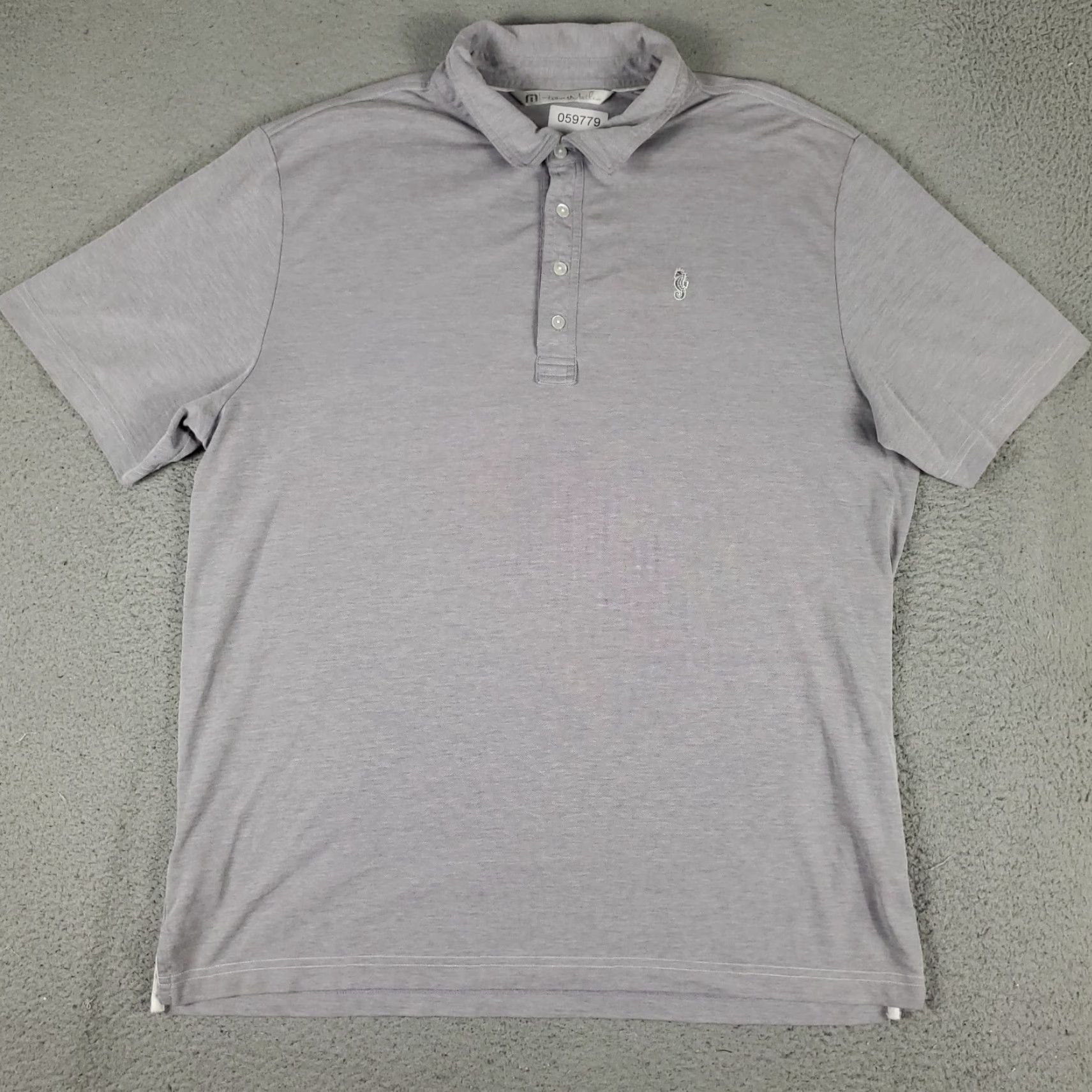TravisMathew Travis Mathew Polo Shirt Mens XL Gray Solid Short Sleeve Casual Button-Down Brand Polo Mens XL Gray Size US XL / EU 56 / 4 - 2 Thumbnail