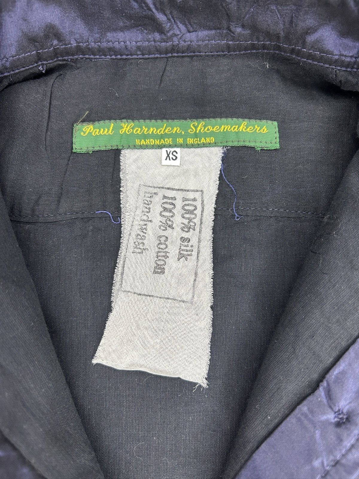 Paul Harnden Shoemakers Metallic Silk Button Up Shirt Size XS / US 0-2 / IT 36-38 - 3 Thumbnail