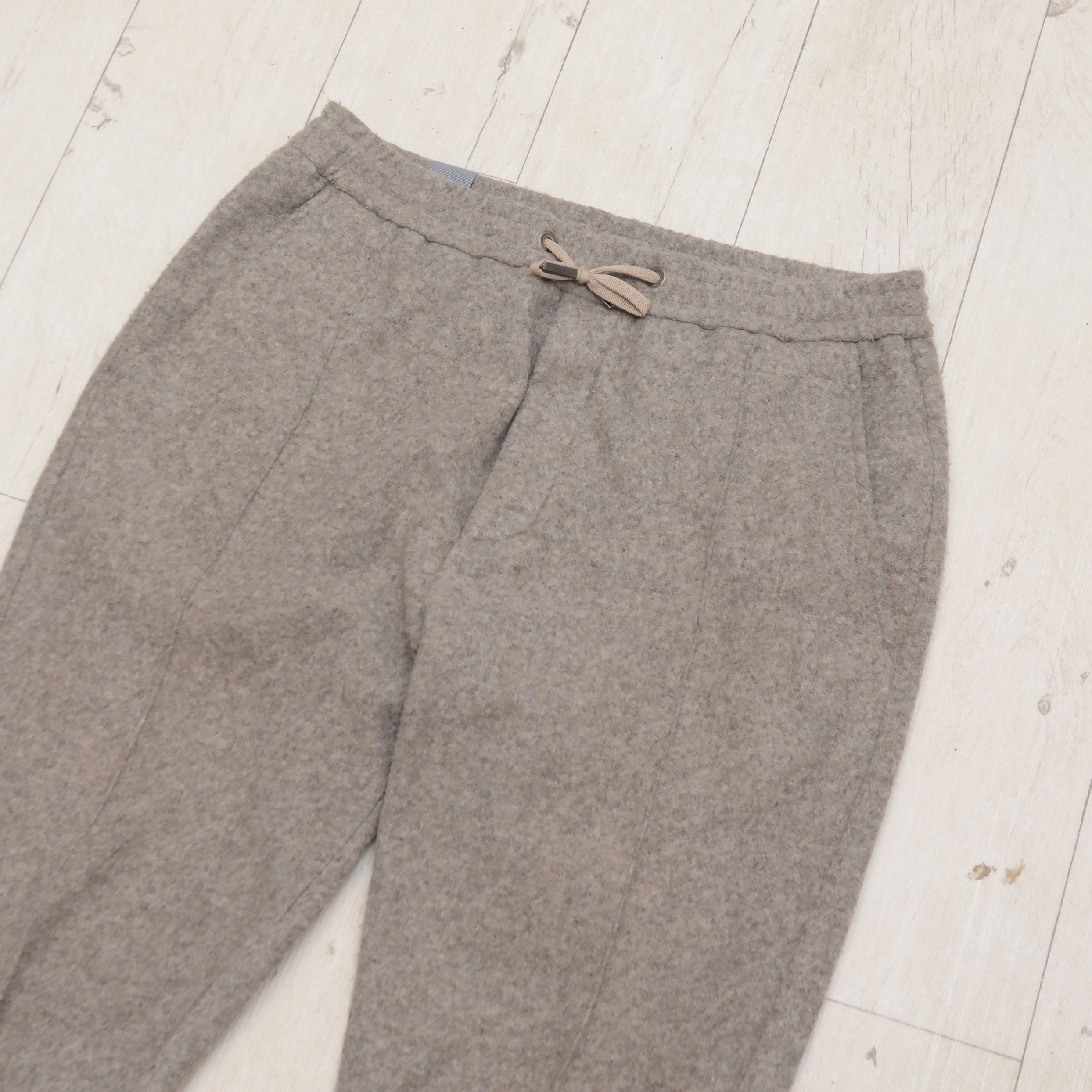 Other Luxury Hosio made of Yarn Beige Wool Cropet Pants Size 50 Size 40R - 3 Thumbnail