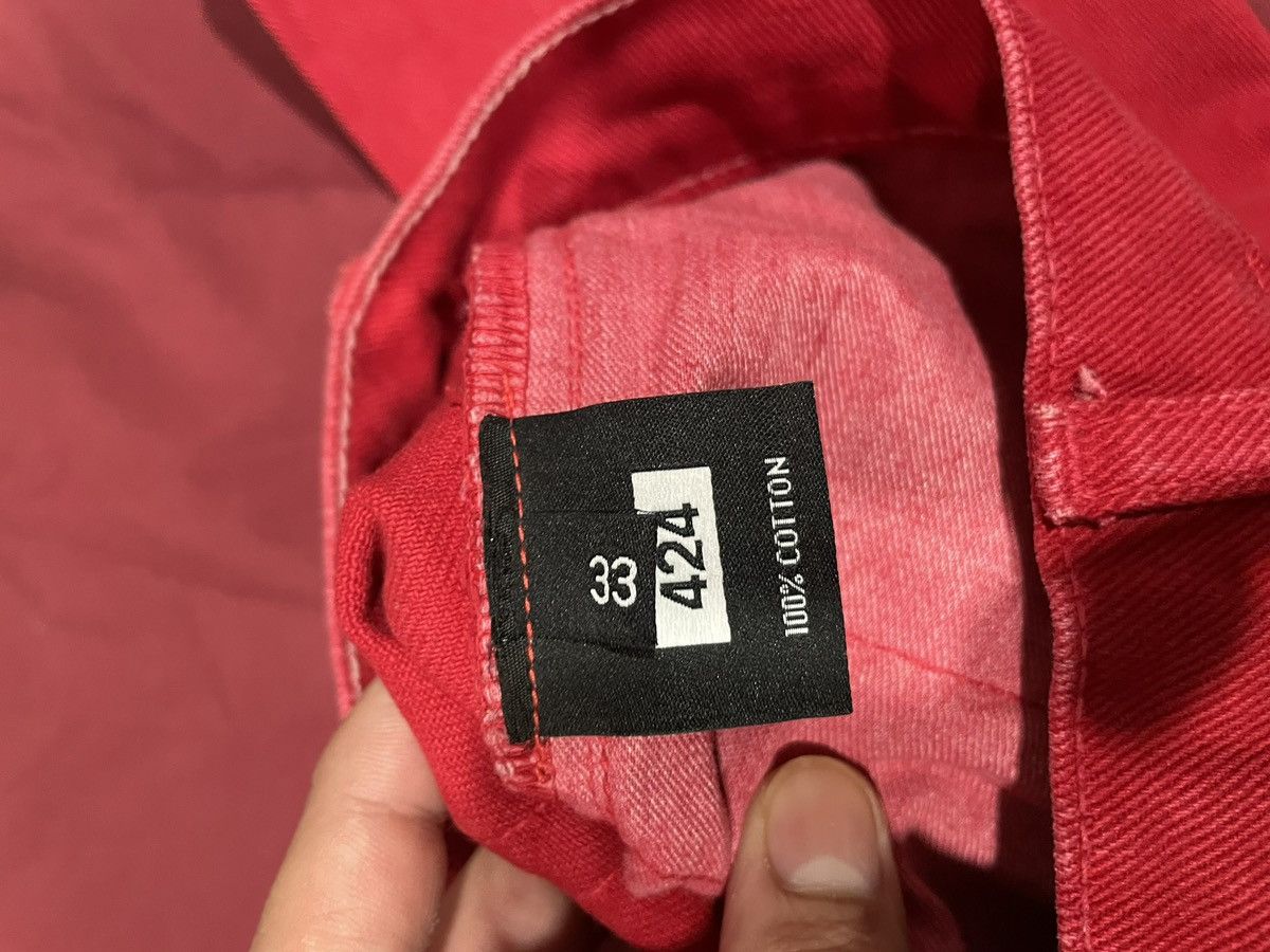 424 Red denim pair of 424 jeans Size US 33 - 6 Thumbnail