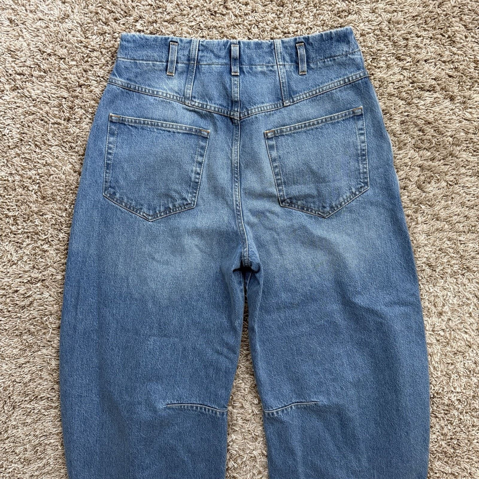 CLOSED CLOSED Made Italy Light Wash Blue Denim Barrel Jeans Baggy Size 33" - 8 Thumbnail