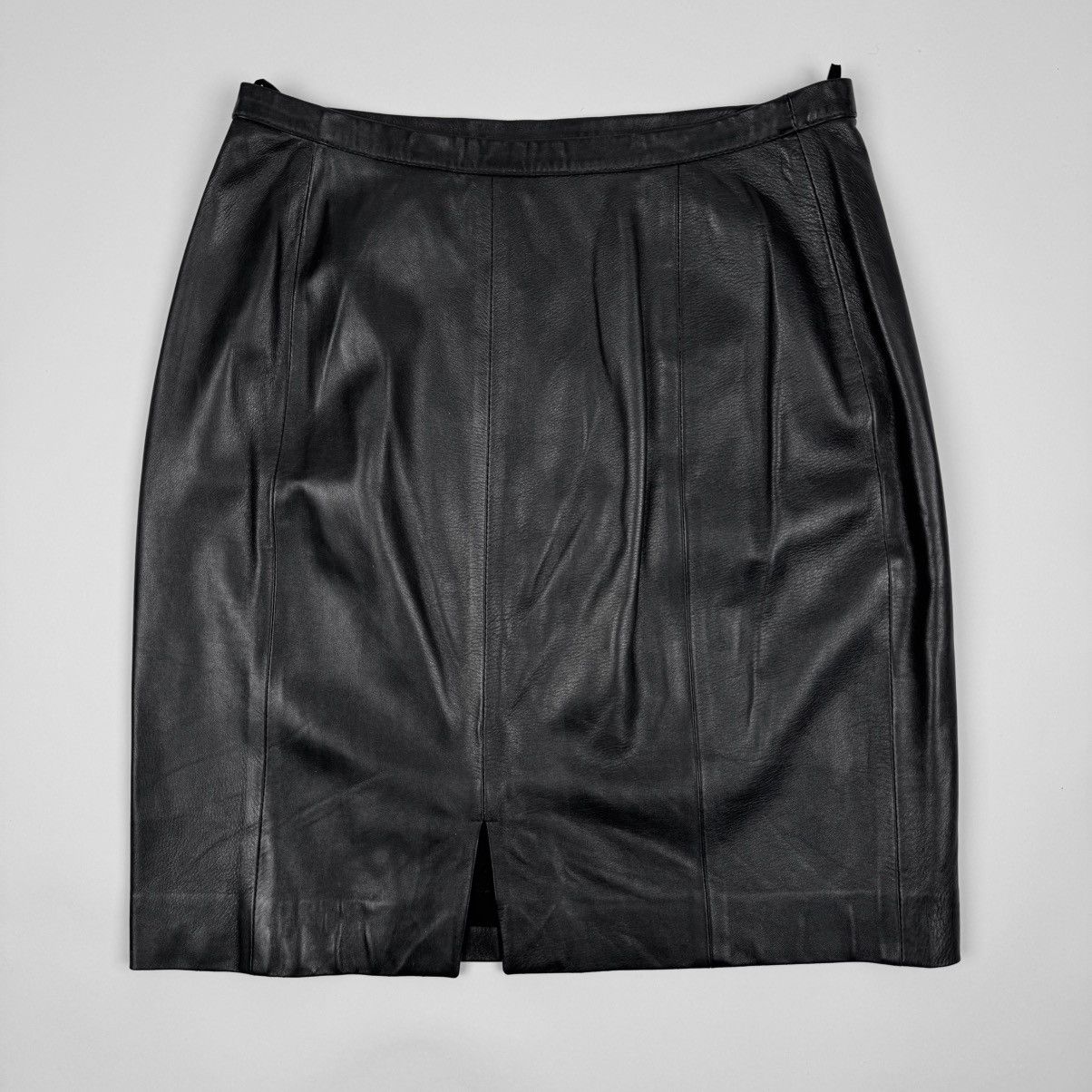 Gucci Gucci By Tom Ford FW1997 Black Leather Short Skirt Size 30" / US 8 / IT 44 - 3 Thumbnail