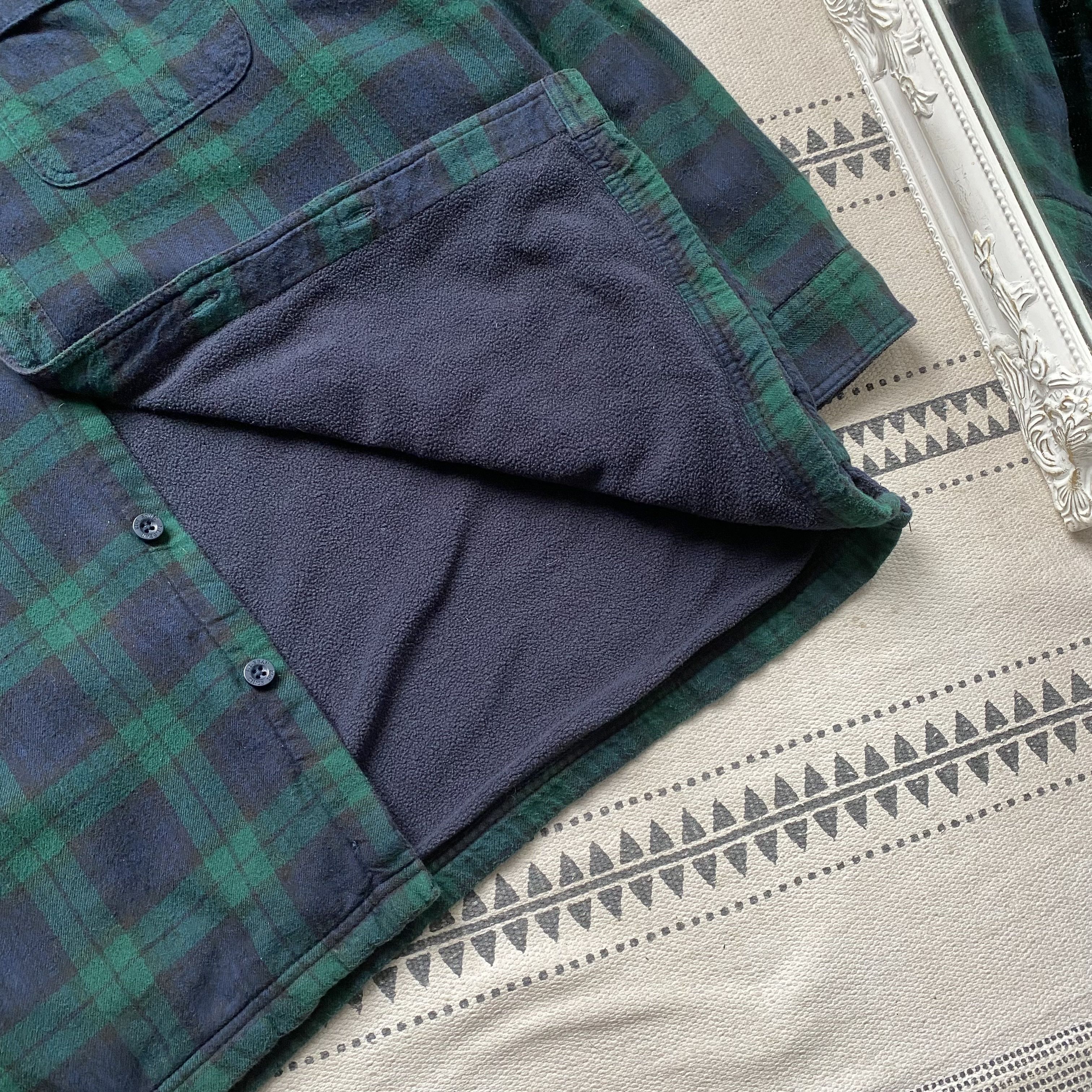 L.L. Bean 🪓 Vintage 90s LL Bean flannel jacket Overshirt Button Up Size US L / EU 52-54 / 3 - 7 Thumbnail