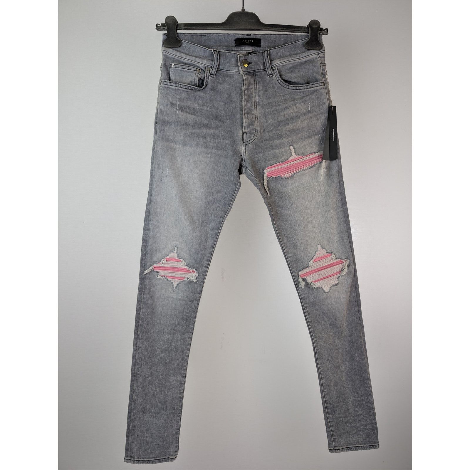 Amiri o1rshd1 Ultrasuede MX1 Denim Jeans in Concrete Grey 30 Size US 30 / EU 46 - 10 Thumbnail