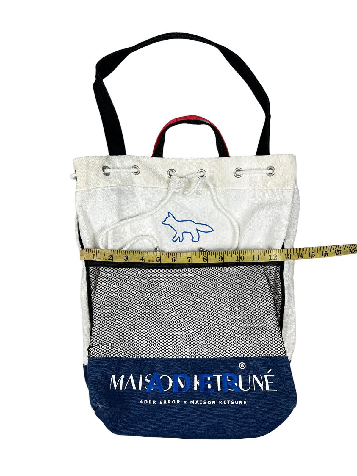 Ader Error × Maison Kitsune SS19 Ader Error x Maison Kitsuné Canvas Tote Bag Size ONE SIZE - 9 Thumbnail
