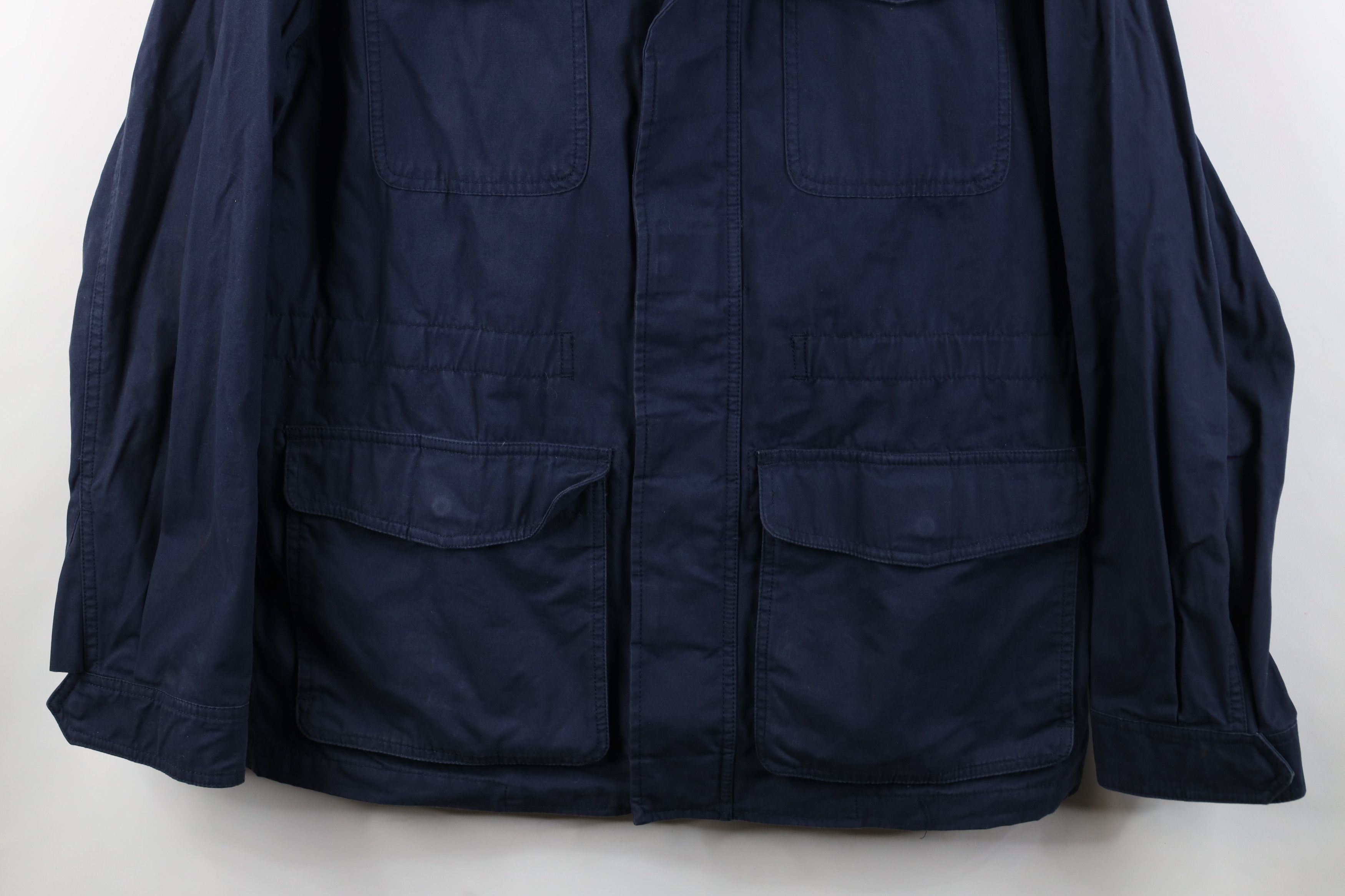 Gap Vintage Y2K Gap Heavyweight Hooded Parka Jacket Navy Blue Size US XL / EU 56 / 4 - 3 Thumbnail