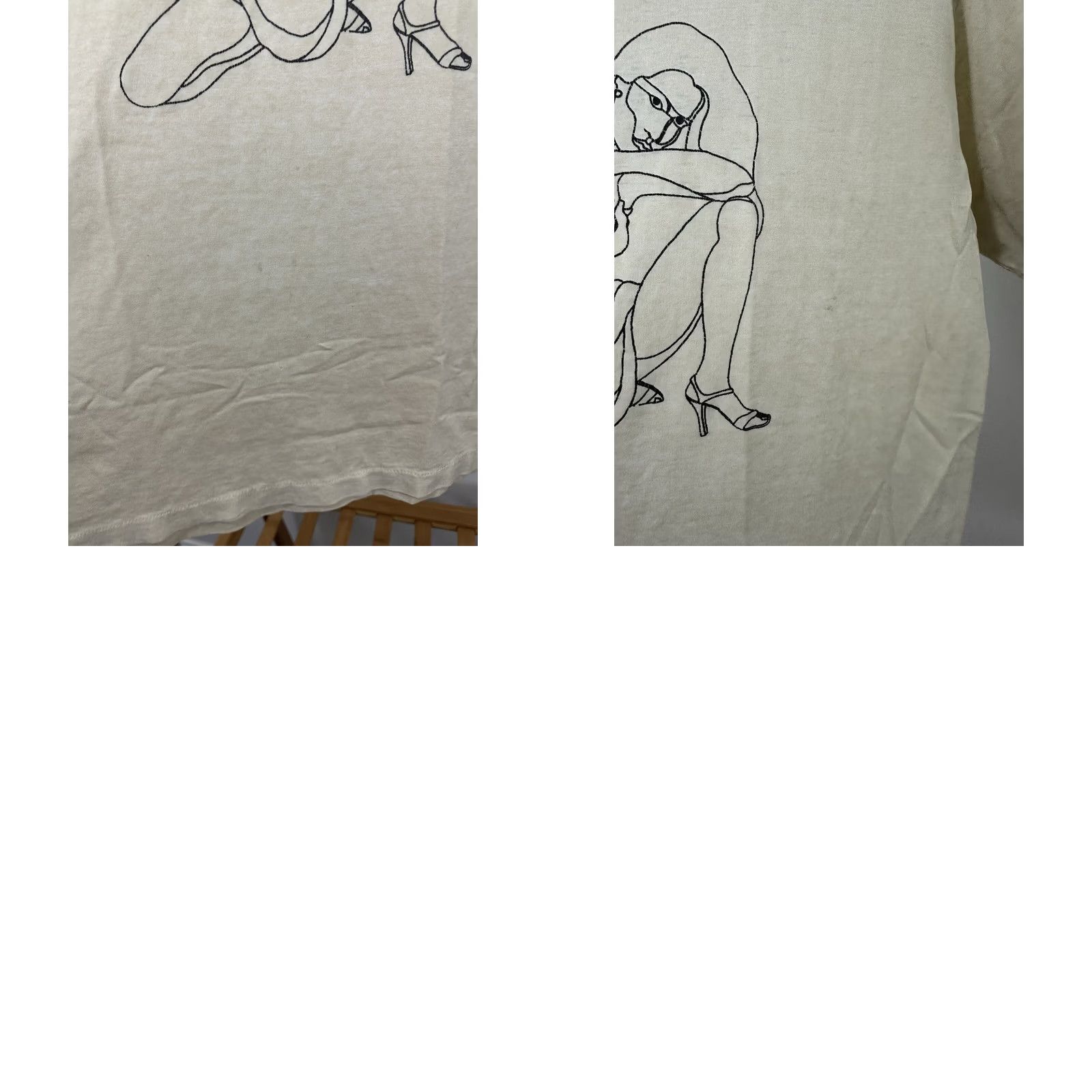 Nixon VTG 70s Stained Glass Jesse Nixon Colorado Art Girl Burnout Paper Thin T-Shirt L Men Cream Size US L / EU 52-54 / 3 - 8 Thumbnail