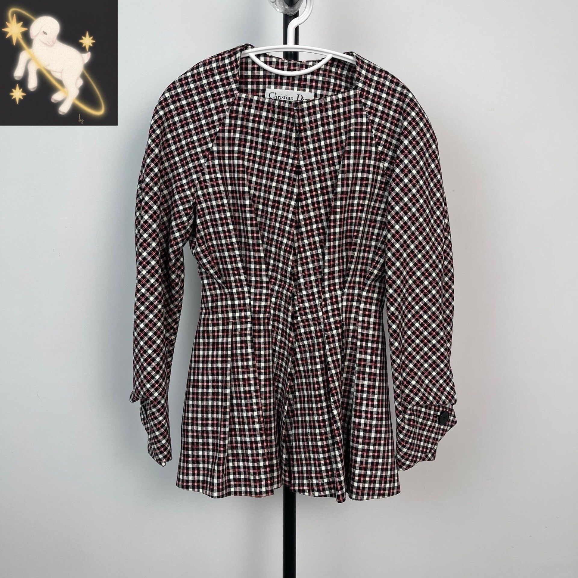 Dior Dior Runway Red White Brown Check Coat Size XS / US 0-2 / IT 36-38 - 1 Thumbnail