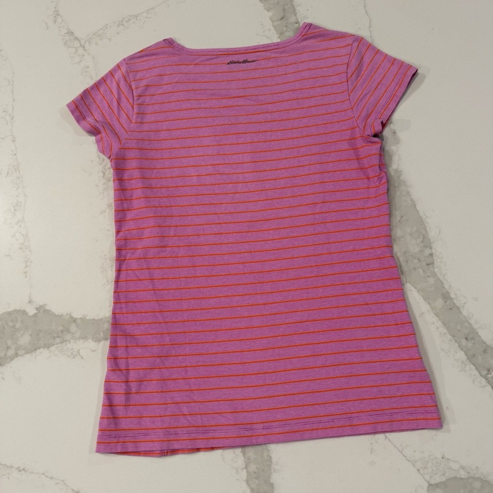 Eddie Bauer Eddie Bauer Gorpcore Striped Scoopneck T-Shirt Womens Small Size S / US 4 / IT 40 - 5 Thumbnail