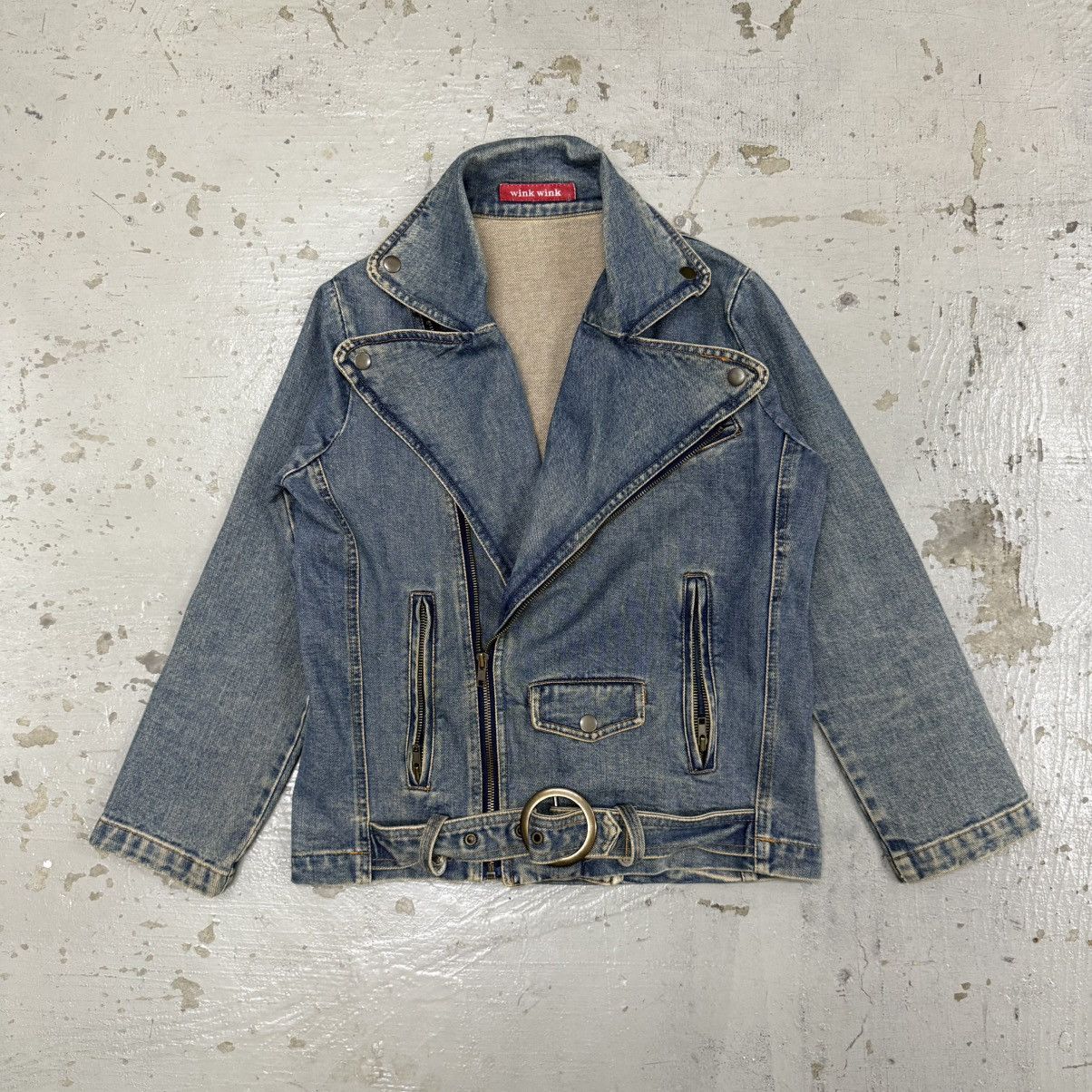 Hysteric Glamour Hysteric Style WinkWink Heavyweight Biker Denim Jacket Size US S / EU 44-46 / 1 - 1 Thumbnail