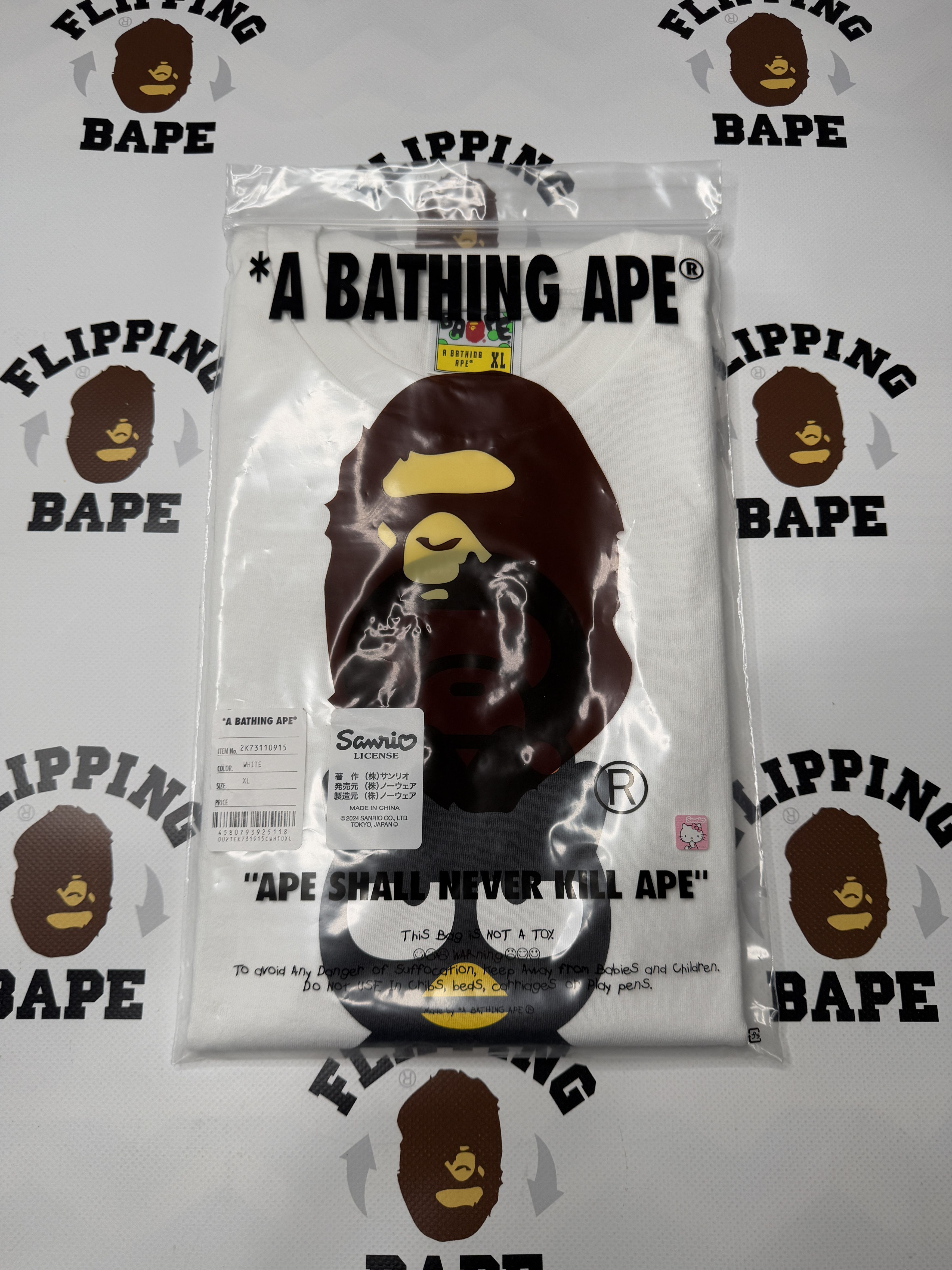 Bape BAPE BABY MILO X BAD BADTZ MARU TEE Size US XL / EU 56 / 4 - 8 Thumbnail