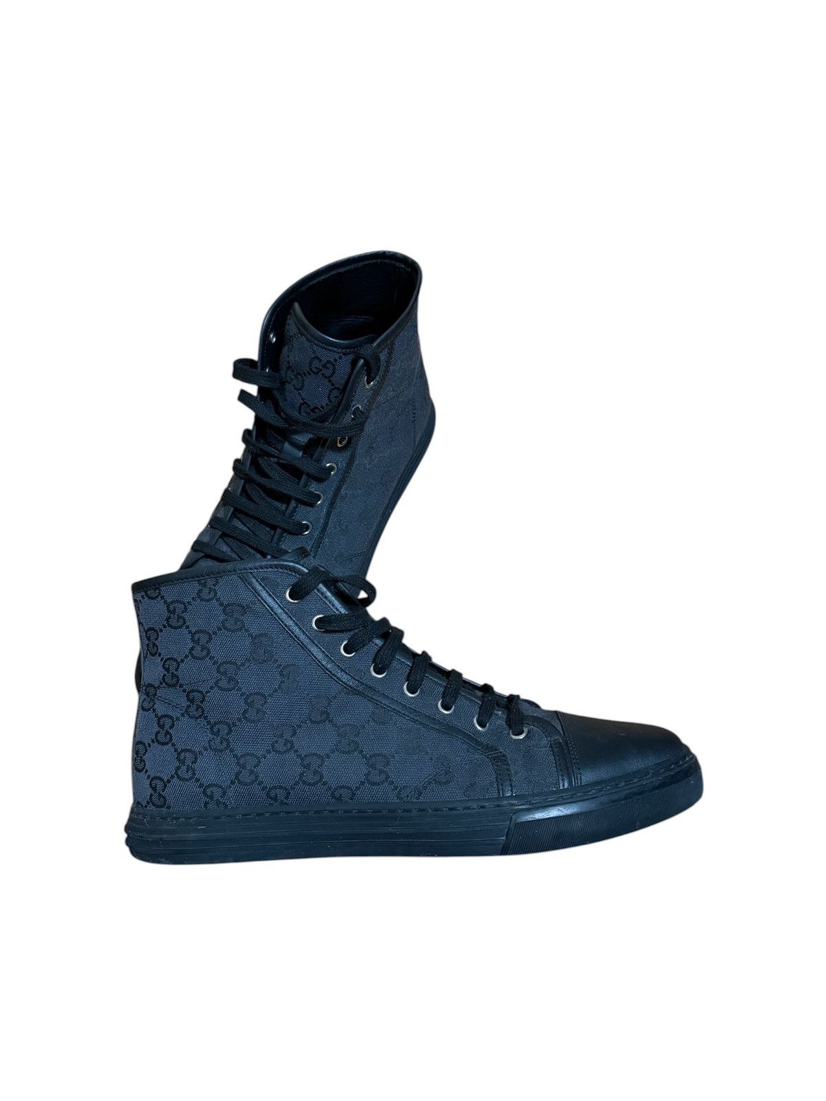 Gucci 🔥Gucci Monogram High Top Sneakers/Gucci Monogram Sneakers Size US 10.5 / EU 43-44 - 1 Thumbnail