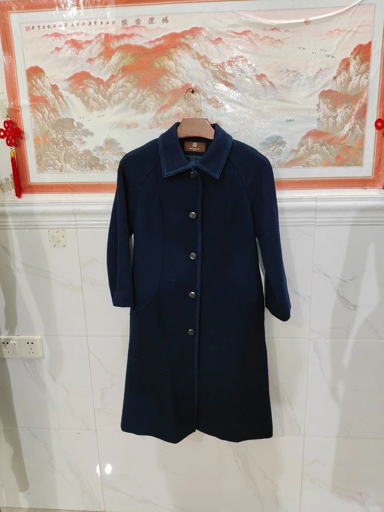 Givenchy Givenchy Vintage Long Navy Blue Alpaca Coat -2507 Size US M / EU 48-50 / 2 - 3 Thumbnail