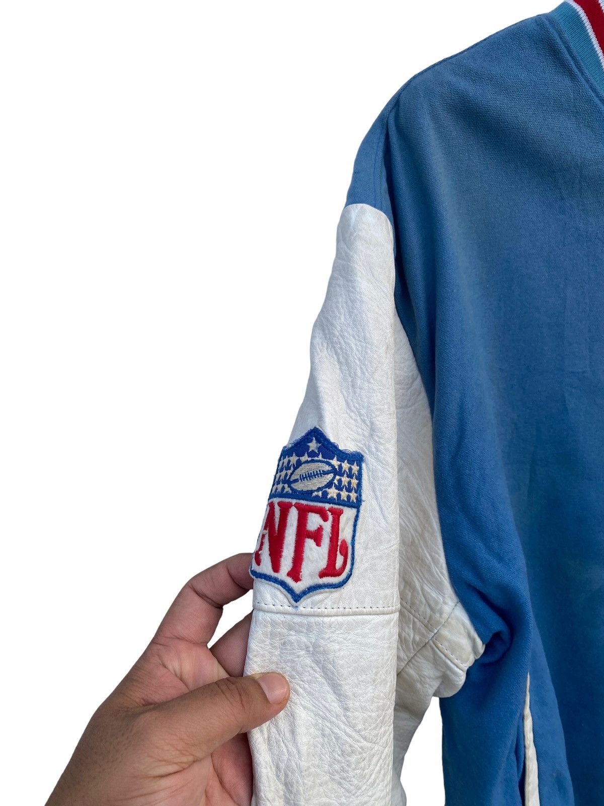NFL VINTAGE HOUSTON OILERS DISTRESSED VARSITY JACKET Size US M / EU 48-50 / 2 - 5 Thumbnail