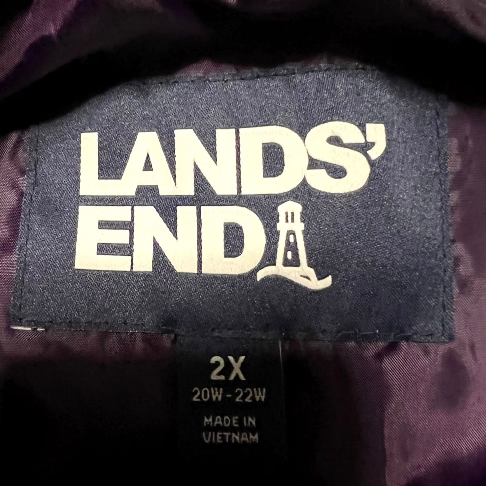Lands' End Lands' End Puffer Vest Purple Quilted Womens XXL Jacket Size XXL / US 16-18 / IT 52-54 - 7 Thumbnail