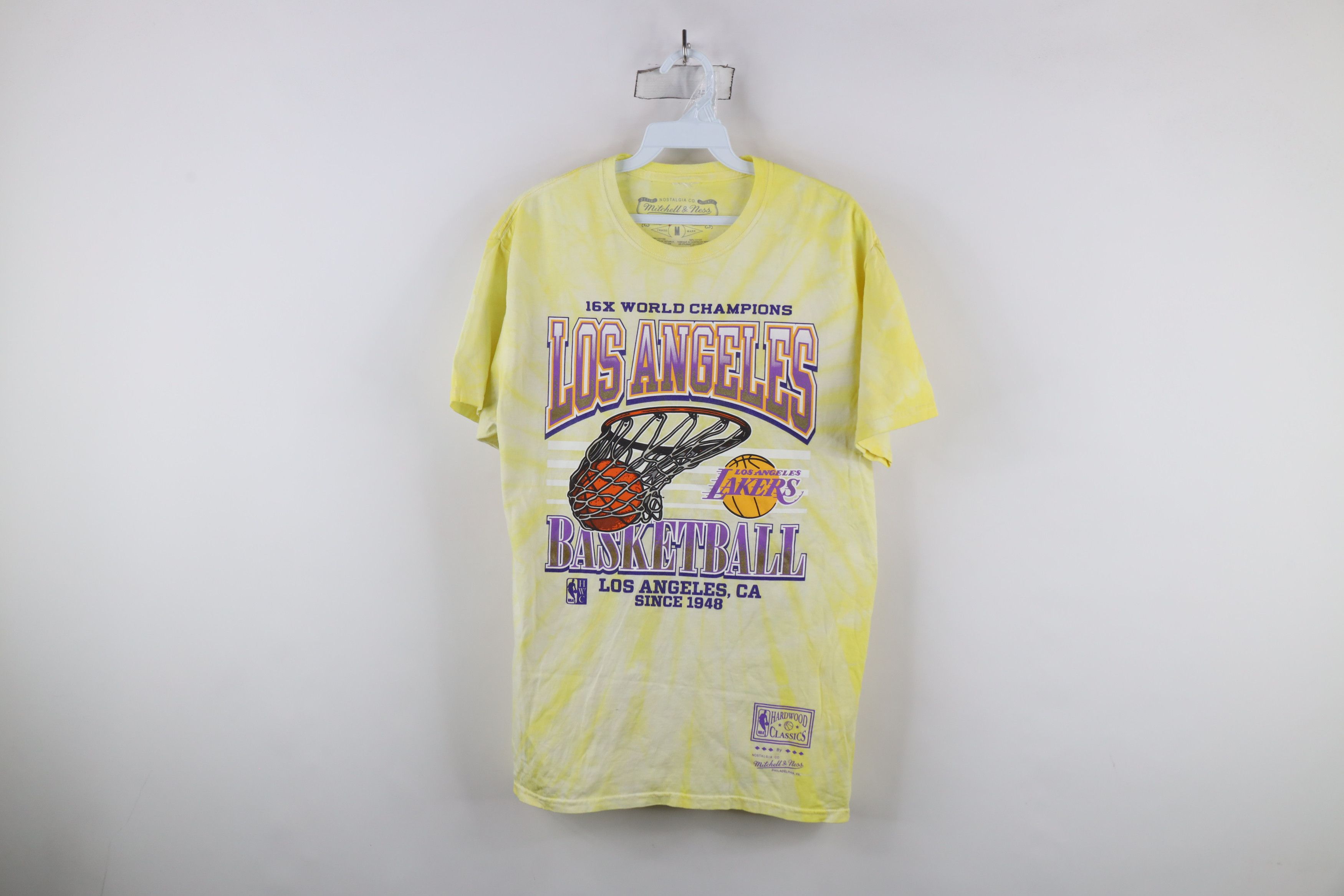 Mitchell & Ness × Vintage Mitchell & Ness Classic Los Angeles Lakers Acid Wash T-Shirt Size US M / EU 48-50 / 2 - 1 Thumbnail