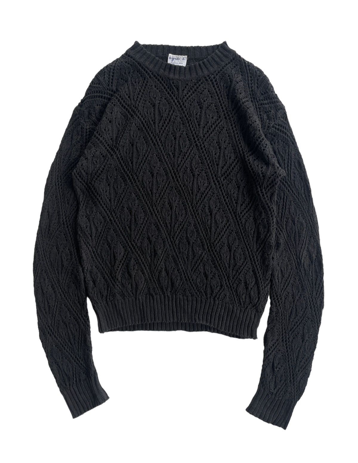 agnes b. Agnes B. Luxury Mesh Cable Knit Sweater Size US L / EU 52-54 / 3 - 1 Thumbnail